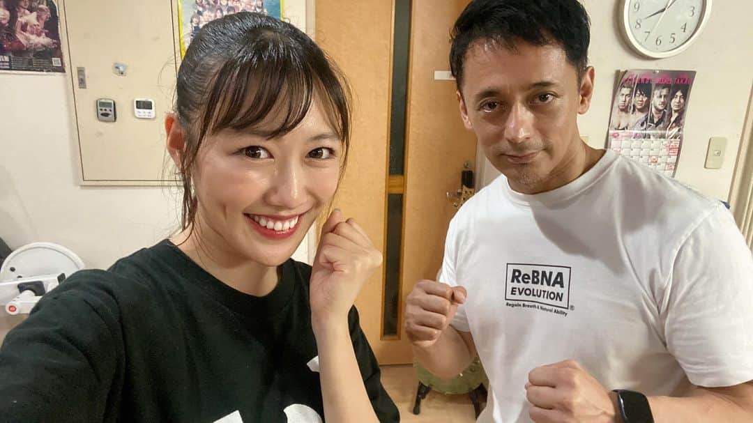 のインスタグラム：「お久しぶりの足立さん！  キック教えていただいた☺️✨」