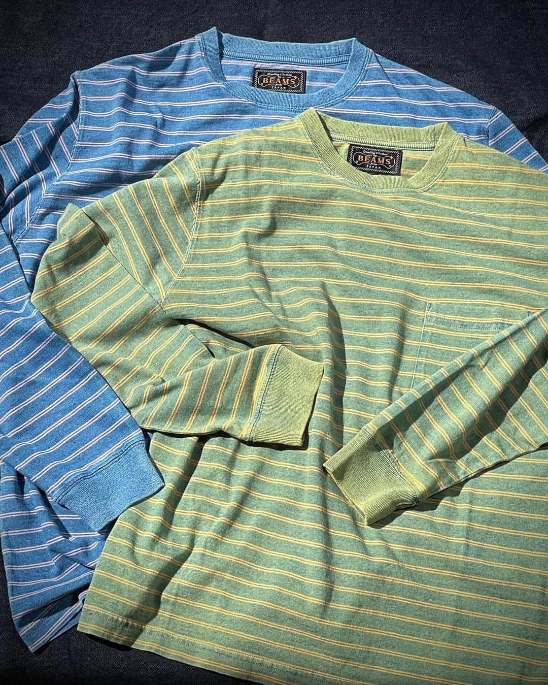 BEAMS+さんのインスタグラム写真 - (BEAMS+Instagram)「・ BEAMS PLUS RECOMMEND.  ＜BEAMS PLUS＞  Indigo Horizontal Stripe Long Sleeve Pocket T-Shirt.  Long sleeve T-shirt in indigo dye with horizontal stripes. The faded look of this item will change over time. The light weight of the fabric makes it useful for the coming season.  -------------------------------------  インディゴ染料を使用した、ホリゾンタルストライプのロングスリーブTシャツ。フェード感のある表情は経年変化も感じられる一品。軽快な生地のウエイトの為これからの季節に重宝します。  #beams #beamsplus #beamsplusharajuku  #harajuku #tokyo #mensfashion #mensstyle #stylepoln #menswear #horizontalstripes #indigo」9月3日 8時00分 - beams_plus_harajuku