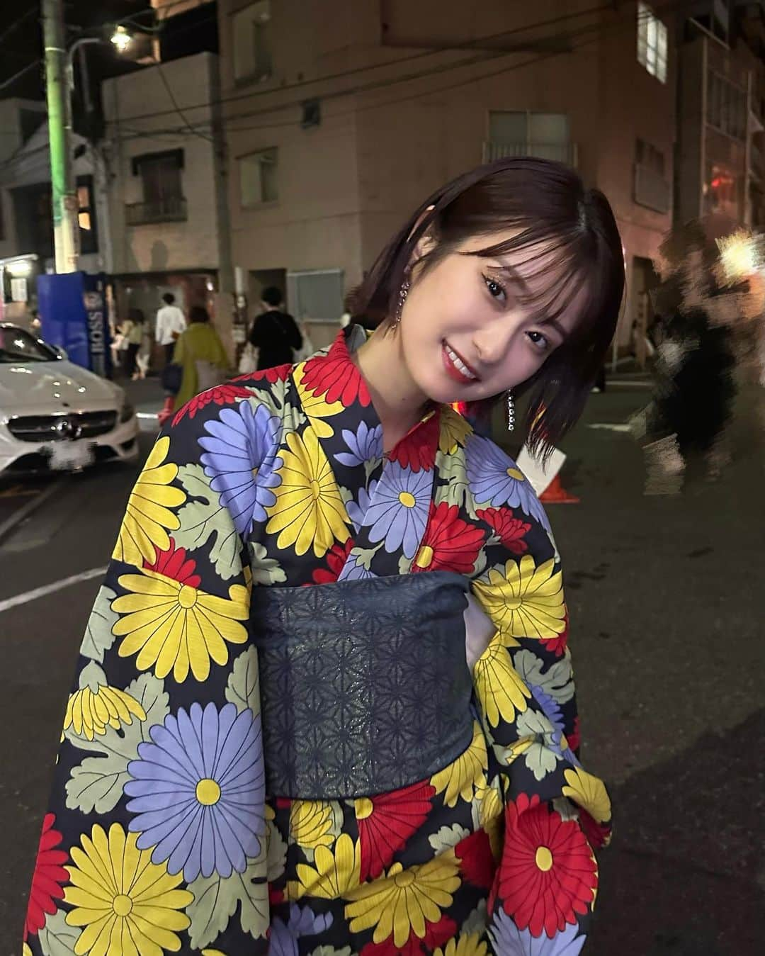 広瀬ちひろさんのインスタグラム写真 - (広瀬ちひろInstagram)「滑り込みで夏した日👘 お姉ちゃんに着付けしてもらって、帯は自分で締めてみた~ 懐かしのお気に入りの浴衣！」8月28日 20時24分 - chi_hirose