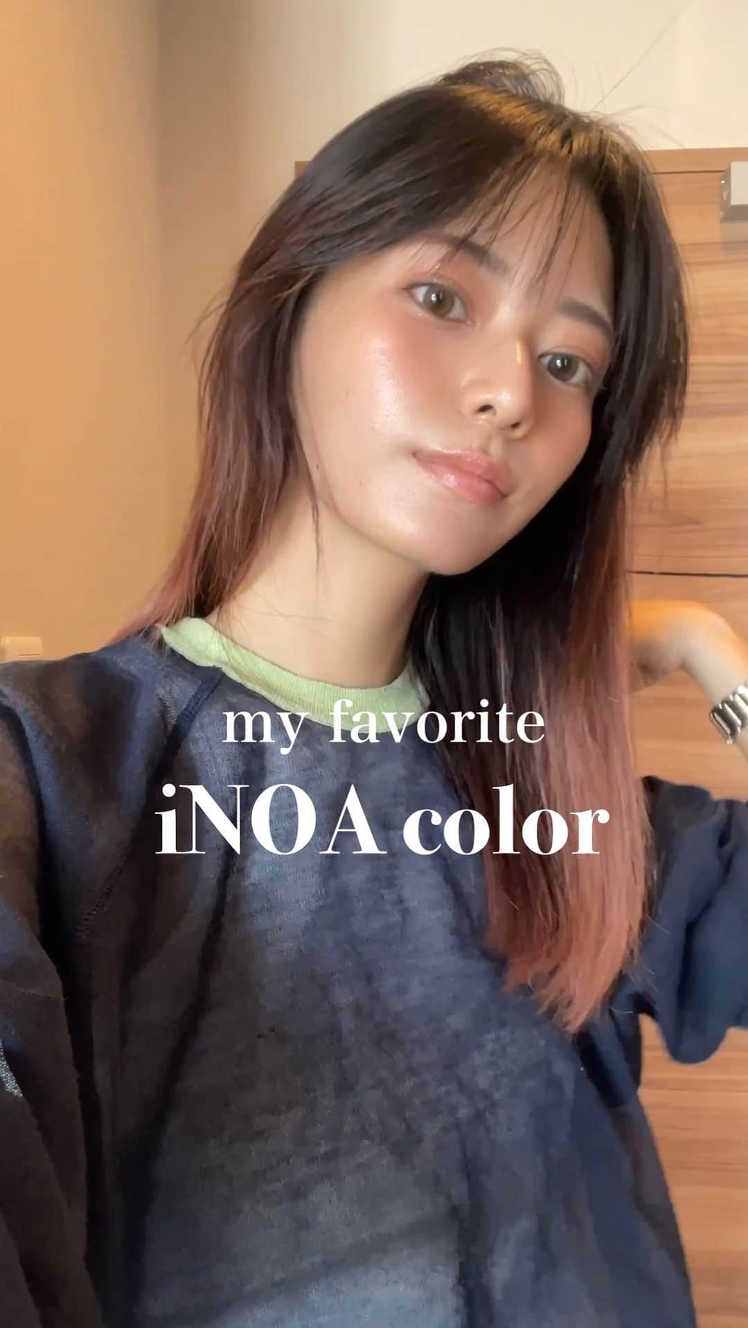 NATSUMI/渋谷店のインスタグラム：「夏の終わりに髪のメンテナンス🌻  もちろんiNOAカラー！！ 最近は暖色系にまたハマってるのでこちらの配合です！💕  私が思うiNOAのいいところを改めて紹介！ アンモニアフリーなのでとにかく刺激や刺激臭が少ない！ ダメージしにくい！ なんと言っても圧倒的に仕上がりの艶感がすごい！ そしてiNOA施術のお客様からのリピートが多い！  本当に一度皆様お試しください！！！  美容師が選ぶカラー剤ランキング 3年連続1位は本当に快挙です！！！🔥 おめでとうございます！ いつもありがとうございます！  私的にはグレイカラー(白髪染め)にも 特におすすめなので是非気になる方はお声がけください！！！  #inoa #イノアカラー #レイヤーカット  #フェイスレイヤー」
