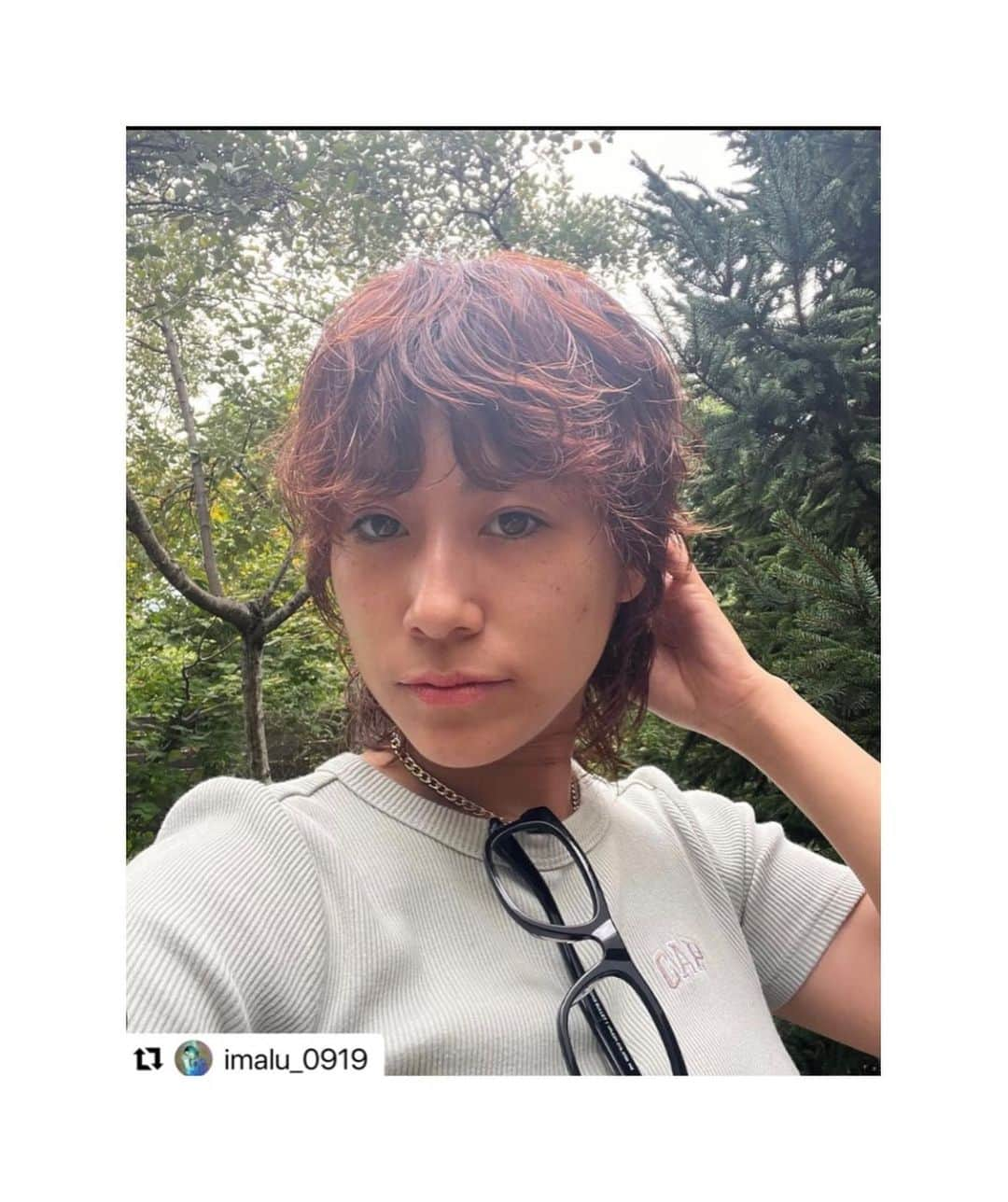 松浦美穂のインスタグラム：「#Repost @imalu_0919 with @use.repost ・・・ 念願のパーマ😊ワクワク😊  💇 @twiggy_mihomatsuura 🩷」