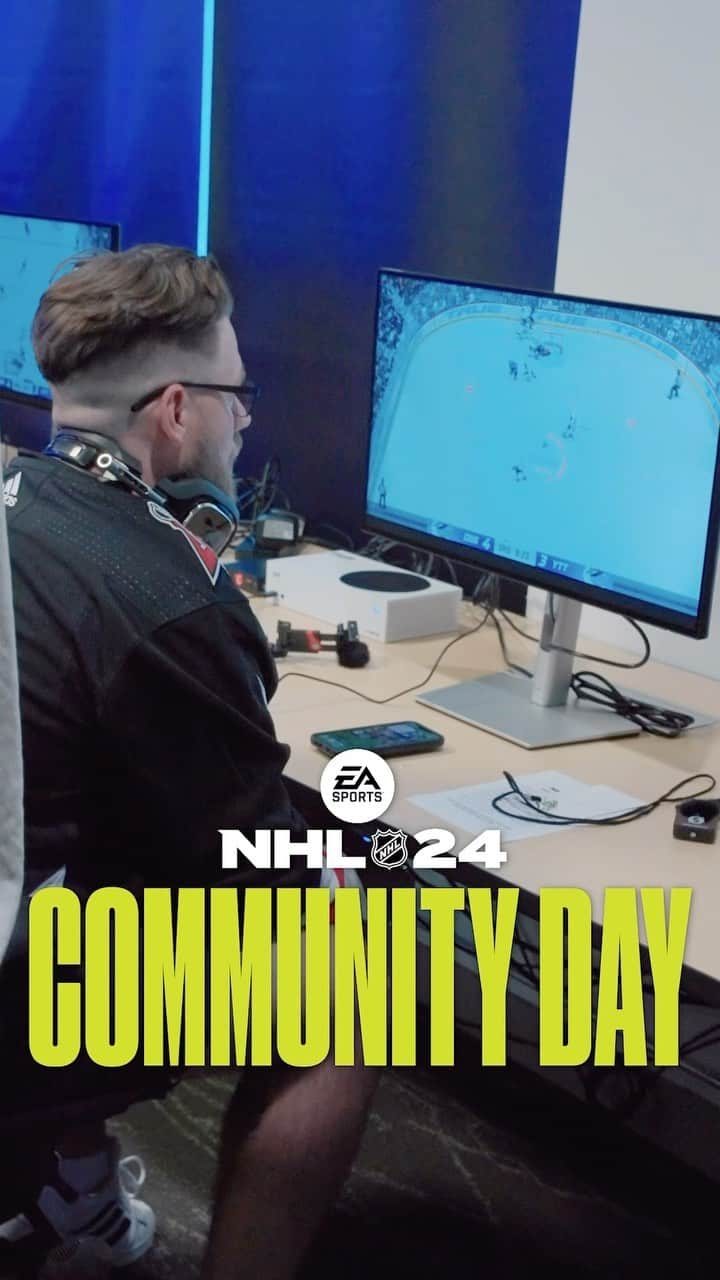 エレクトロニック・アーツのインスタグラム：「Behind the scenes #NHL24  Highlights from the first ever Community Day @EA Vancouver 🇨🇦  Learn more about what‘s in NHL 24 👉 bio link」