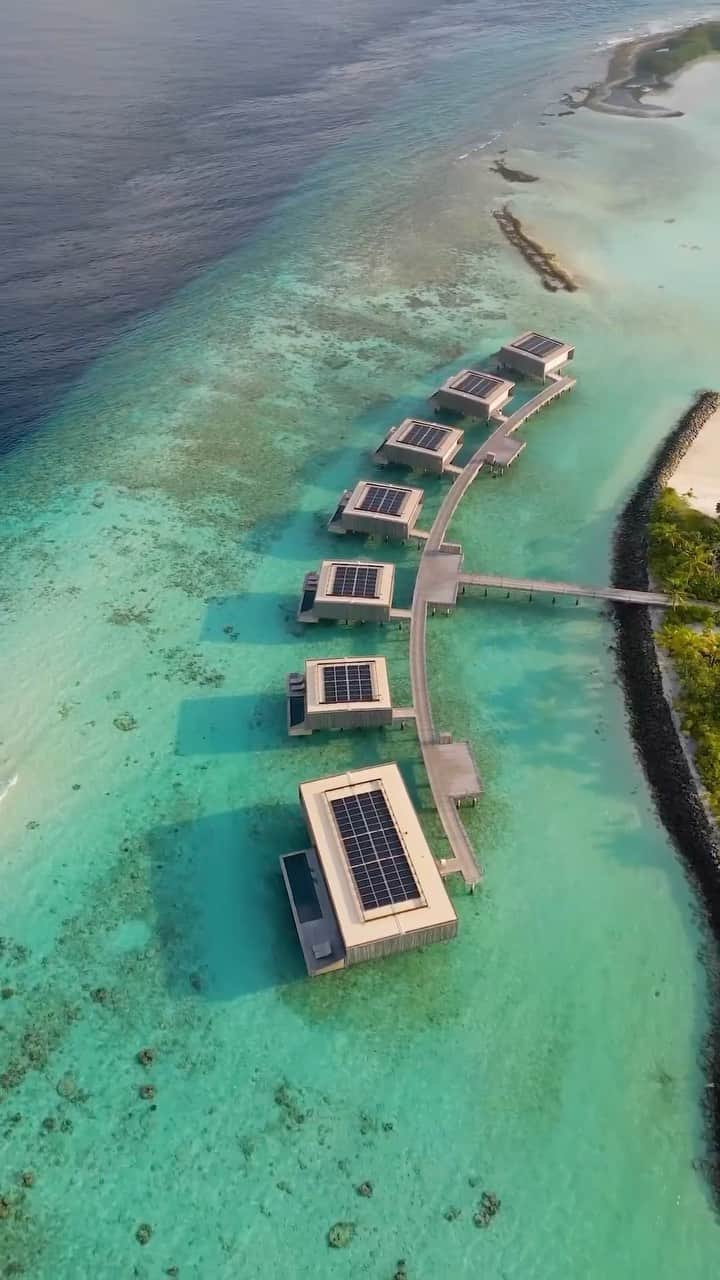 BEAUTIFUL HOTELSのインスタグラム：「@gabscanu introduces us to the enchanting Patina Maldives, where luxury meets paradise in perfect harmony! ✨ Nestled amidst turquoise waters, this haven offers lavish overwater villas, impeccable service and surreal sunsets. 🌅 Every moment feels like a dream! 😍  📽 @gabscanu 📍 @patinamaldives, Maldives 🎶 Lofuu, Shiloh Dynasty, dprk - novacaine (addicted to you) - sped up」