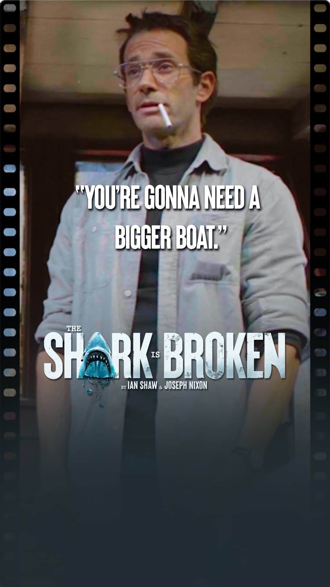 コリン・ドネルのインスタグラム：「“You’re gonna need a...” 🦈  Now on #Broadway–celebrate movie history and peek at the choppy waters behind Hollywood’s first blockbuster! 🎟 thesharkisbroken.com」