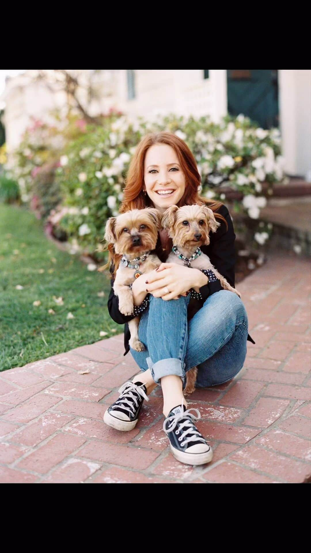 エイミー・デビッドソンのインスタグラム：「Missing Stanley and Sophie so much lately. 🐾🐾🐾🐾 It still doesn’t make sense to me that they are no longer here… Please share your furry babies names with me. I’d love to know who might be playing with Stanley and Sophie🌈」