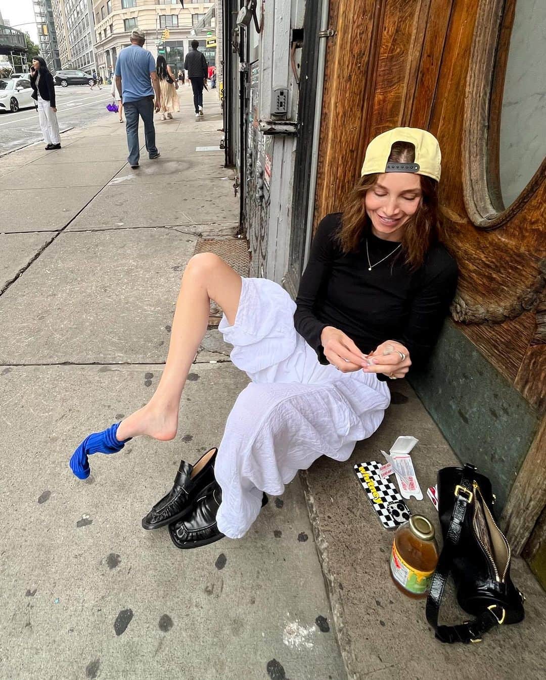 ホイットニー・ポートのインスタグラム：「If you didn’t get a blister walking around the city did you even go to the city?  Shop my top and my @maimoun_store edit on my site! wp.com —> shop —> whit’s curations」