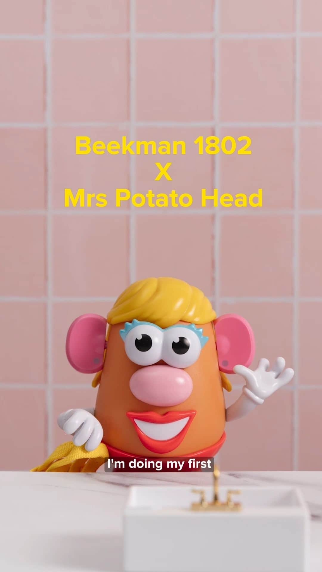 Hasbroのインスタグラム：「Get ready with us featuring Mrs. Potato Head in her newest collaboration with @Beekman1802, Potato Peel Rapid Resurfacing Facial 🥔🥛 For baby soft skin at any age — available now. #GRWM」