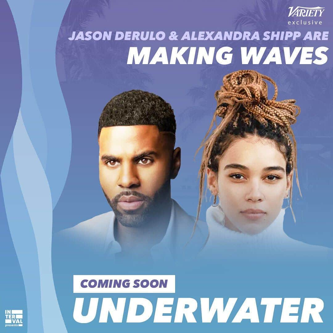 ジェイソン・デルーロのインスタグラム：「Me and @alexandrashipppp are starring in a Romantic Thriller Podcast ‘Underwater’ featuring new music from me 😁 Read more about it in the Link in Bio @intervalpresents」