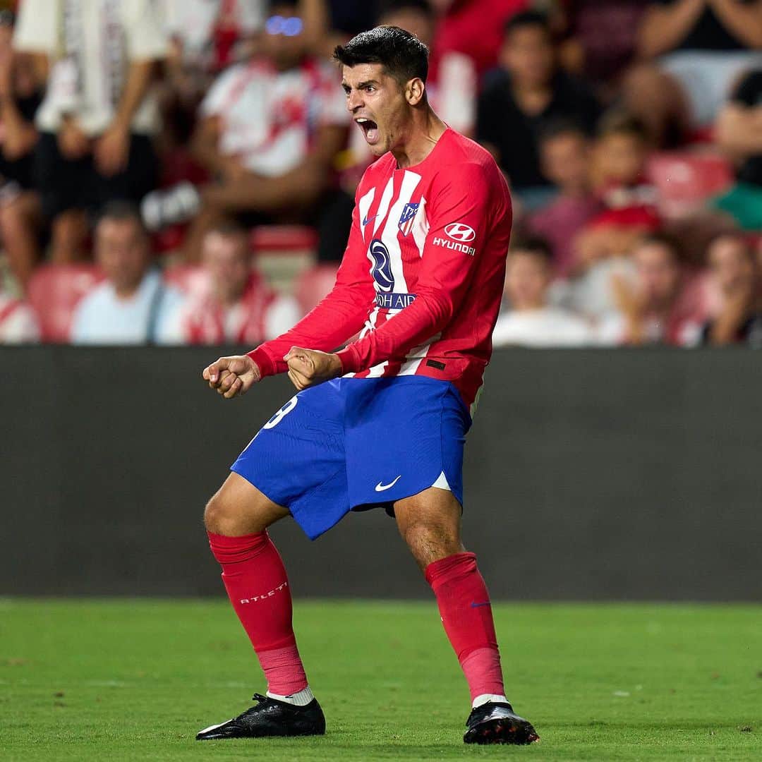 アルバロ・モラタのインスタグラム：「Gran victoria de EQUIPO! Seguimos sumando! ✅💪 @atleticodemadrid」