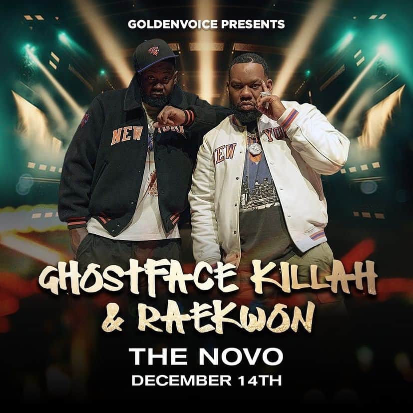 レイクウォンさんのインスタグラム写真 - (レイクウォンInstagram)「LA! Come check  me & @realghostfacekillah perform live at The Novo/ @thenovodtla on Dec. 14 🔥Pull up and make sure to grab your tickets.」8月29日 9時46分 - raekwon