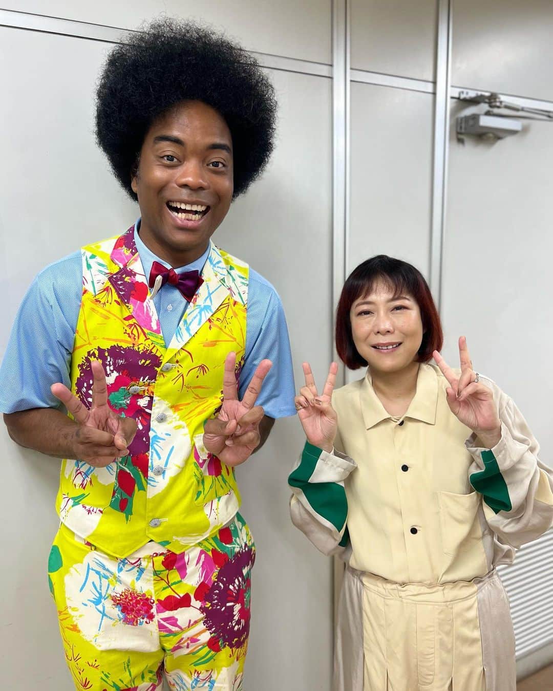 副島淳のインスタグラム：「おはようございます☀  本日もあさイチご視聴くださいました方々 ありがとうございます♪  あさイチをご視聴出来なかった方々も またの機会に！是非よろしくお願いします！  #椿鬼奴  さん」