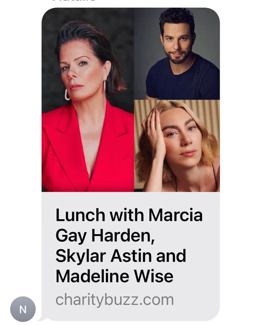 マーシャ・ゲイ・ハーデンのインスタグラム：「Who are we taking to lunch? Help us help our “out of work” crew & peers! (strike still going on!) Support members of the Motion Picture Industry by bidding on this fab opportunity. Lunch/pottery/ and gossip! Link in bio! @charitybuzz」