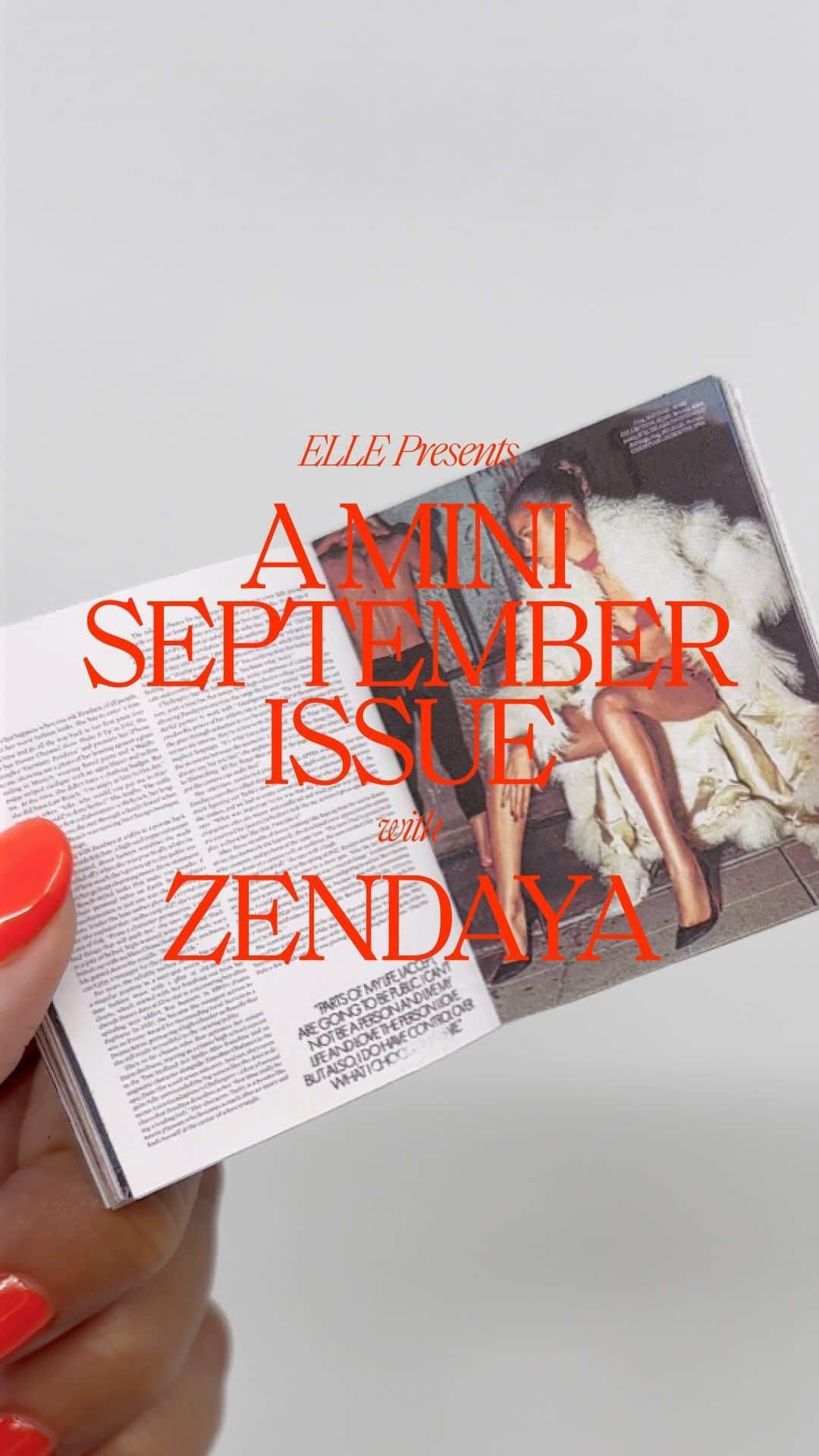 ELLE Magazineのインスタグラム：「Zendaya on the cover of ELLE, but make it mini. Grab a copy of our September issue (full-size edition 😜) on newsstands today.  Miniature: @leahmromero」