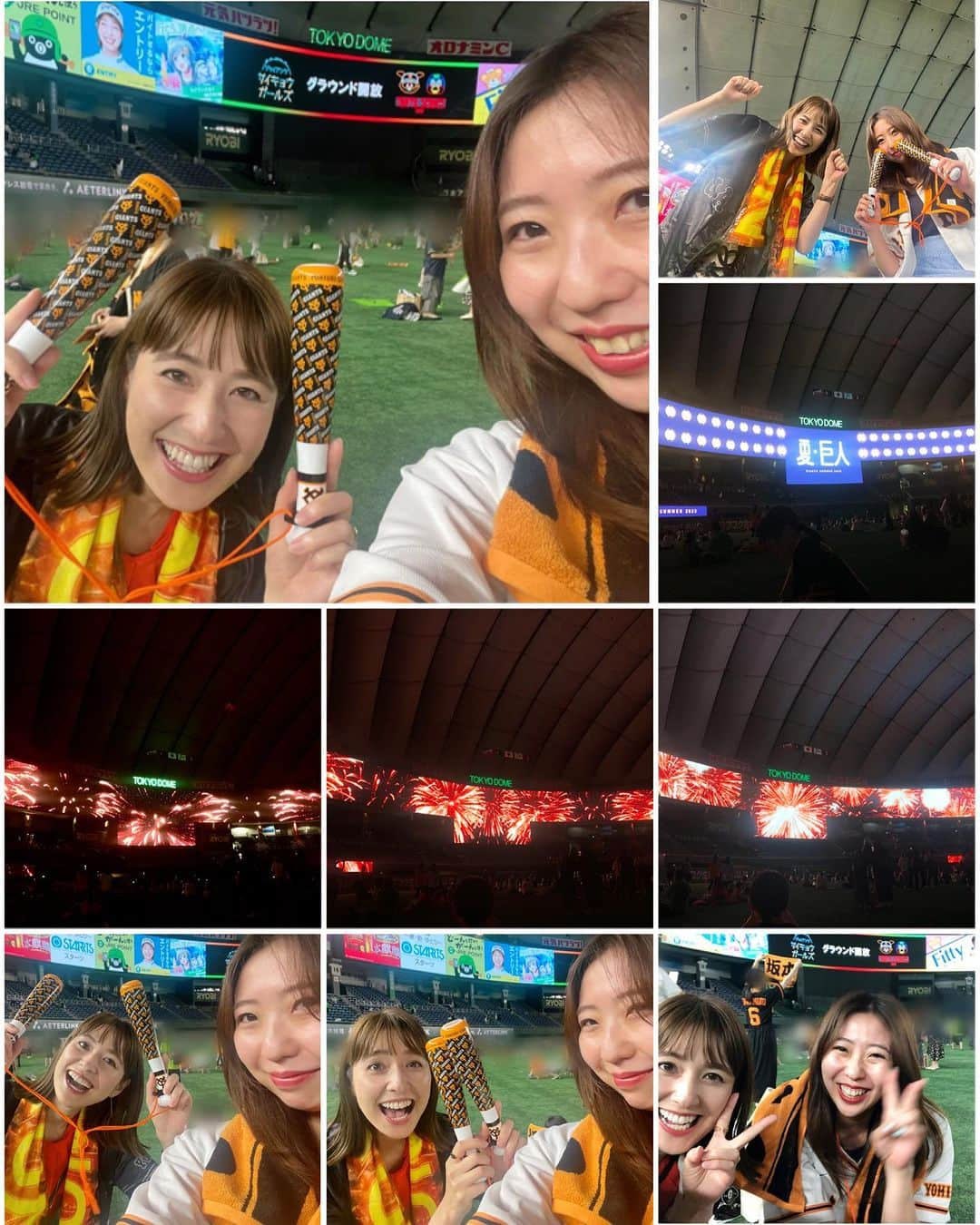 佐藤由季さんのインスタグラム写真 - (佐藤由季Instagram)「#ガールズシート 🧡 #ビール半額デー 🍻 #グラウンド解放 ⚾️ #東京ドームグルメ 😋 ジャイアンツファンの一人としても 楽しんでいます🧡  先日プライベートで観戦に行ってきました！ 現地観戦上級者のDちゃんと😍 まさに #サイキョウガールズ でした😂🧡  今シーズンもあっという間に後半戦ですが 若手の活躍も、ベテランの存在感も、 生で観るとやはり違う！楽しさ増し増し！ 今シーズンはあと何回現地へ ひょっこりできるかな…⚾️⚾️⚾️ 今日はテレビの前で全力応援🔥 京セラドームまで #佐藤の雄叫び 🗣 届きますように…🧡 試合が始まる前に、月刊ジャイアンツを 読み返してテンション上げています 😍  #ジャイアンツ  #観戦記録  #東京ドーム  #スポーツ観戦  #月刊ジャイアンツ  #10月号絶賛発売中  #並べるとテンション上がる  #野球女子  #ジャイアンツファン  #G女  #フリーアナウンサー  #佐藤由季  #Dちゃんの応援バットを拝借 😂🙏 #マネージャーのように写真をいっぱい撮ってくれました 📸🙏 #グッズもグルメもどんどん進化していますね 😍 #今年はドームの花火映像で夏を感じる 🎇」8月29日 15時40分 - yukisato0710