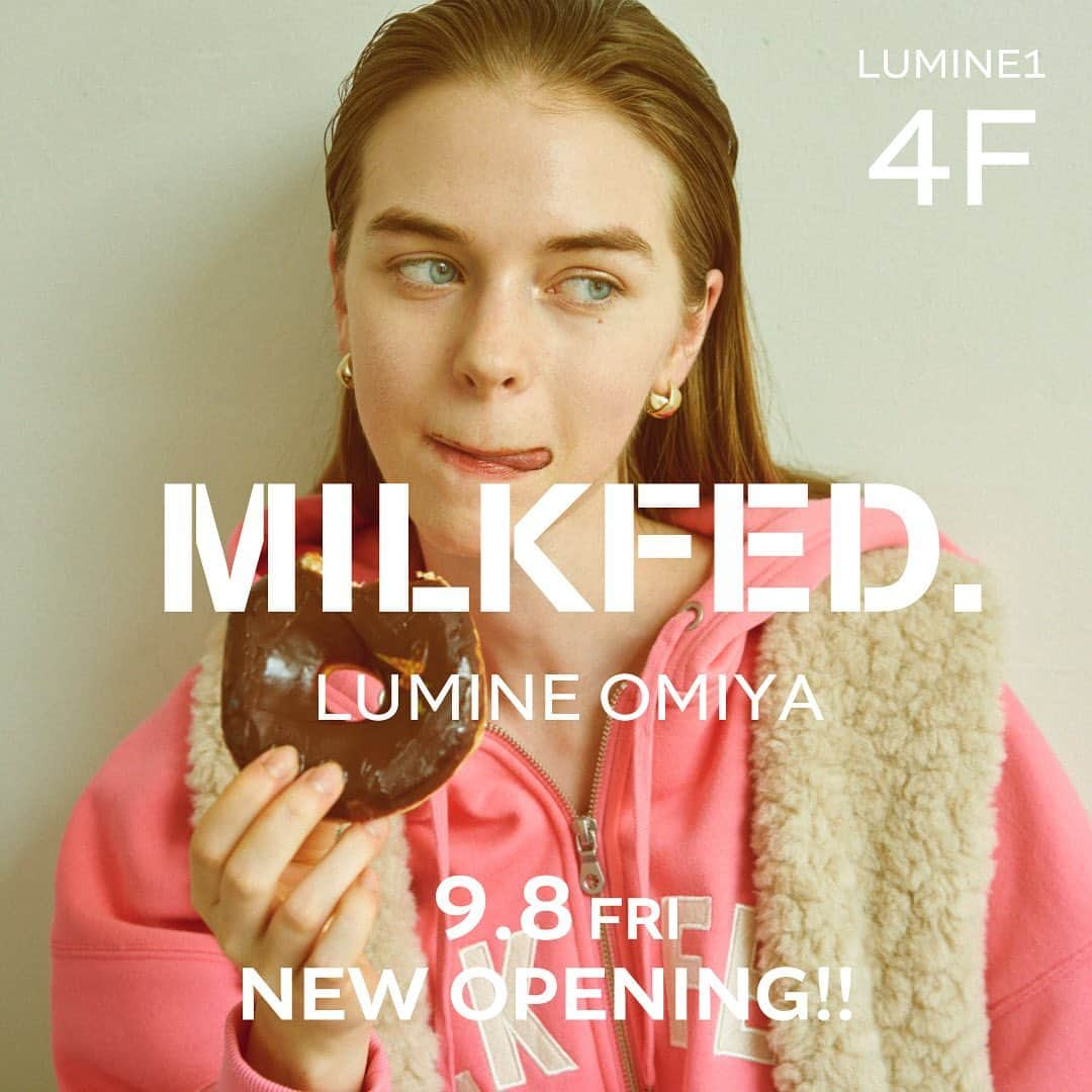 MILKFED.のインスタグラム：「【MILKFED. OMIYA】 9/8 (FRI) NEW OPENING!! ⁡ ⁡ 9/8(金)よりルミネ大宮に新店舗がオープン!! オープンを記念して、 豪華ノベルティをご用意しております♡ ⁡ 店内商品を ・税込￥8,800以上ご購入のお客様に 「オリジナルハートミラー」 ・税込￥16,500以上ご購入のお客様に 「オリジナルバスタオル」 をプレゼントいたします。 ⁡ ※数量限定の配布となります。 ※その場で入会可能な「B’s公式アプリ」会員様限定の配布となります。 ※1会計につきどちらか1点の配布となり、税込￥16,500以上ご購入のお客様は好きな方をお選び頂けます。 ⁡ また、新作の「HEART QUILTED TOTE BAG」を 大宮店限定で先行発売いたします!! ⁡ ⁡ ぜひこの機会にお立ち寄りくださいませ。 ⁡ ⁡ ★OPEN前日の9/7(木)21:00～は Instagramにてライブ配信いたします!! ぜひチェックしてください!! ⁡ ⁡ ⁡ 【MILKFED.OMIYA】 〒330-0853 埼玉県さいたま市大宮区錦町630番地 ルミネ大宮 LUMINE1　4F  TEL：048-780-2662 営業時間:月～土10:00 ～ 21:00 / 日・祝日10:00 ～ 20:30  #milkfed #milkfedjp #ミルクフェド #新店舗 #新店舗オープン #新店舗オープン予定 #ルミネ大宮 #大宮駅 #大宮ルミネ」