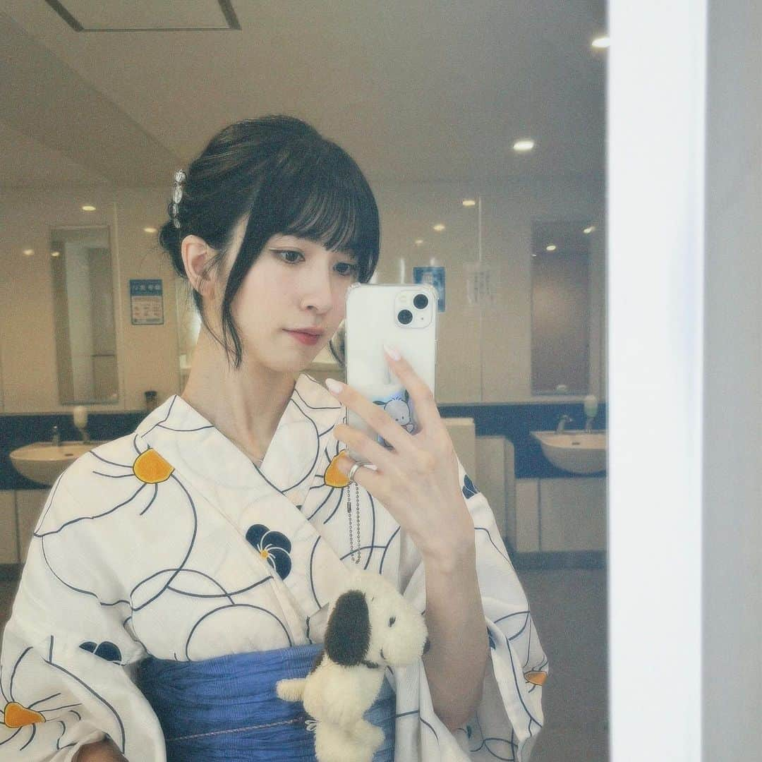 うちだゆうほさんのインスタグラム写真 - (うちだゆうほInstagram)「この前夏してきた👘  友達が選んでくれた浴衣可愛かった♡」8月29日 20時39分 - uchidayuho