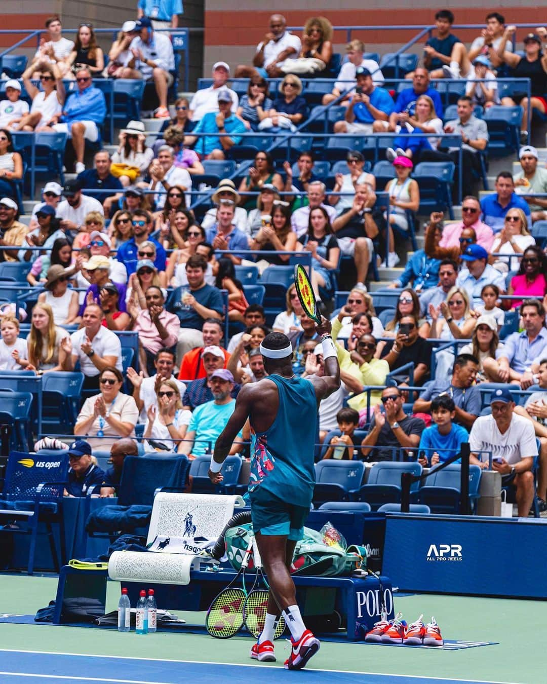 フランシス・ティアフォーさんのインスタグラム写真 - (フランシス・ティアフォーInstagram)「Love playing @usopen. Felt amazing to be back on Ashe. Solid first dub. See y’all tomorrow @ 7pm on Ashe. #nyctones #lockedin🔐 #beyourowngoat   Photo credz: 📸 @allproreels」8月30日 7時59分 - bigfoe1998