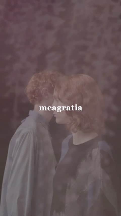 メアグラーティアのインスタグラム：「meagratia 24S/S Collection Film - Delicate erosion -  Art Direction: Miharu Fujii @hukuwarai_tokyo2020  Styling: @makikimura1226  Flower Artist: @yukarisatoflower  Film direction / Cinematographer : @y_u_m_e_  Cinematographer: Shunsuke Watanabe Hair: @kazhironaka  Make-up: @maki_iii  Model:  @ferdiachris (DONNA) @madi_stubbington (DONNA)  Music direction: @koizumi_takumi_gerais  (roph recordings / rockwell product shop) Music: @linnmori MD: @bay_seki  Designer assistant: @coffee_latte_8181  Cinematography assistant: @sairi_todo  Make-up assistant: @m.knn890  Production / Casting: @takahiro_kudose @teeny_ranch_  meagratia Designer: @takafumi_sekine  #meagratia #24ss」