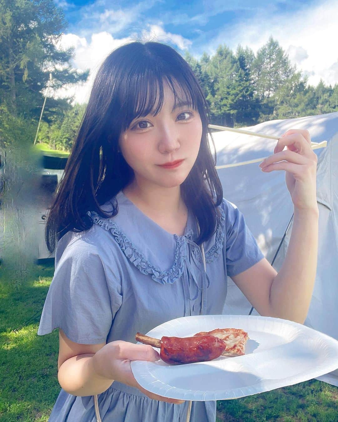 藤田みゆのインスタグラム：「. 一緒にBBQする？🍖」