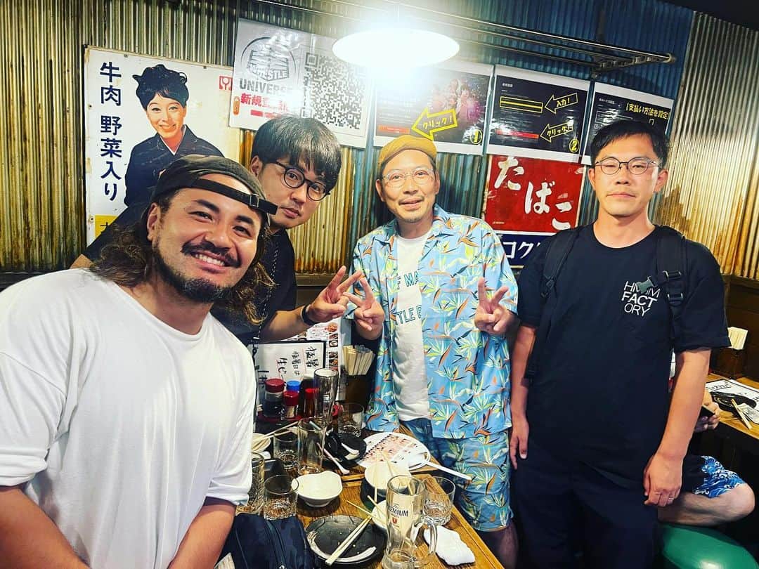 今成夢人のインスタグラム：「悩める今成に映画監督のお三方に会を開いていただいた。今田監督、岩淵監督、谷口監督ありがとうございました。映像やドキュメンタリーについて考えることは僕にとって至福の時間であり、また気力を与えてくれるものです。気合いが入りました。」
