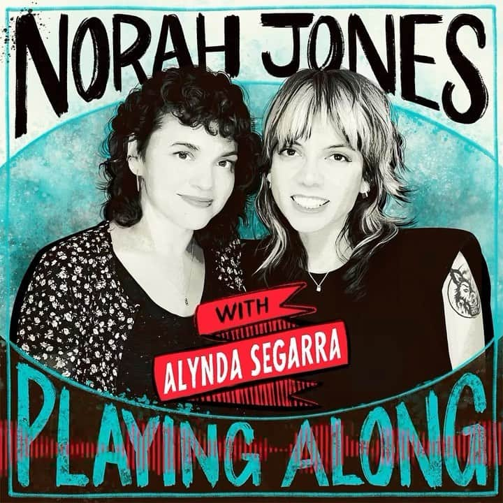 ノラ・ジョーンズのインスタグラム：「My guest on the new episode of @playingalongpod is Alynda Segarra aka @hurrayfortheriffraff!   Link in bio.   I’ve been a fan for a such long time and was so excited to meet and hang and play with them!   Hope you enjoy! ❤️   #NorahJonesIsPlayingAlongPodcast #Podcast」