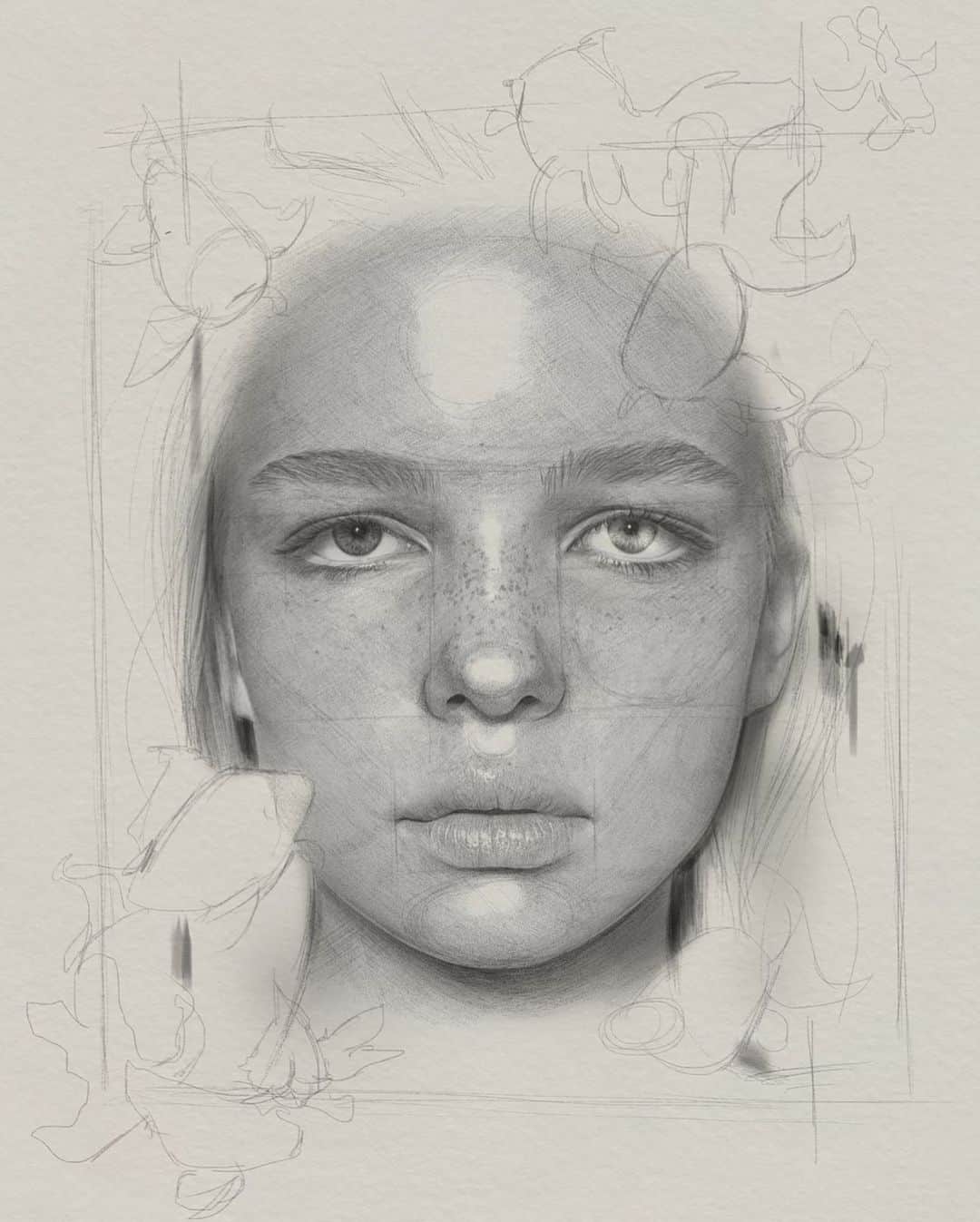 のインスタグラム：「Current #WIP - Struggling with her but it’s always satisfying once I figure it out. Creativity is just problem solving, trying to not overthink and just play.✨」
