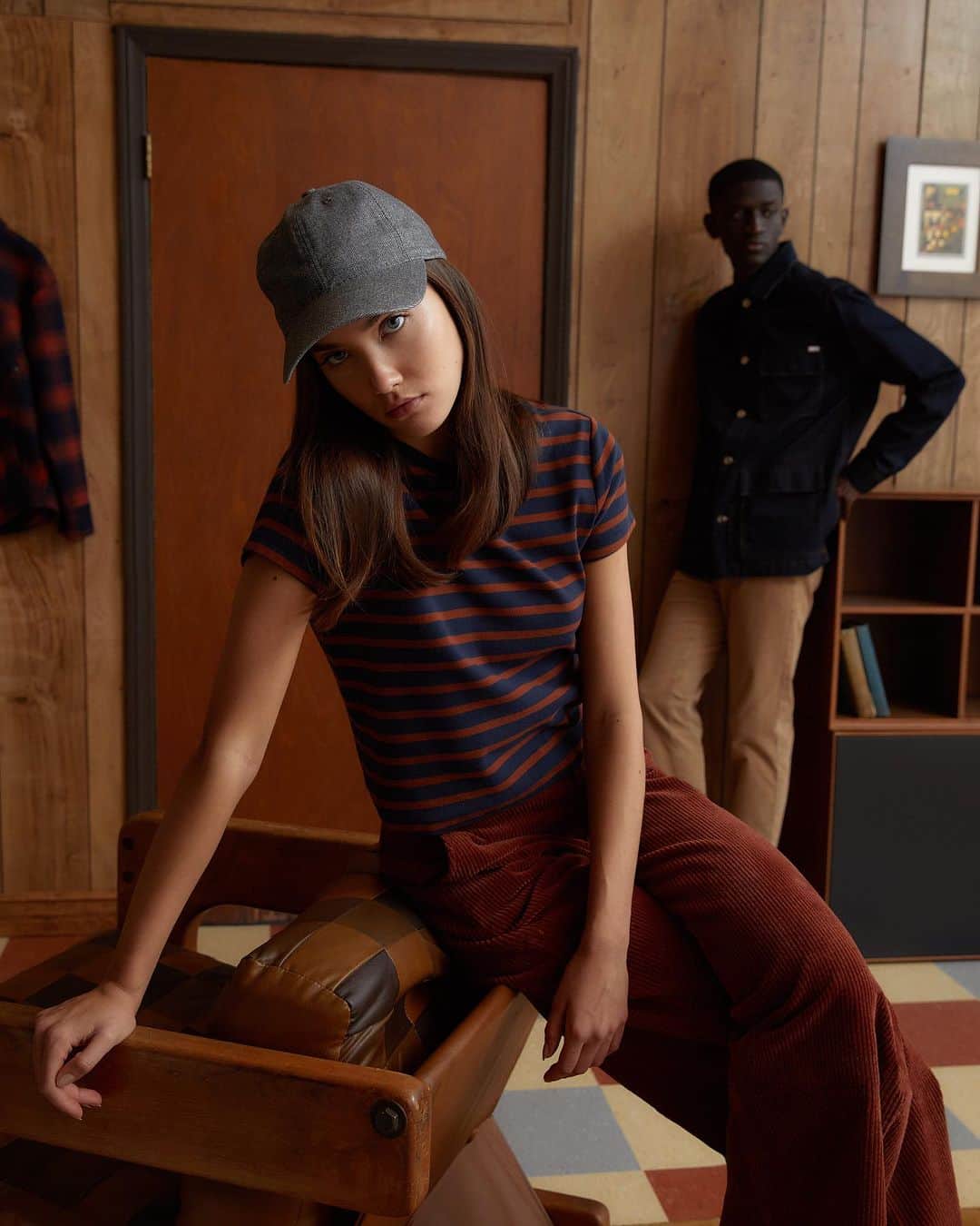 アドリアーノゴールドシュミットのインスタグラム：「Yarn dyed with a woolen feel | The Billie Cap」