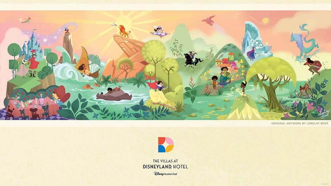ウォルト・ディズニー・アニメーション・スタジオズさんのインスタグラム写真 - (ウォルト・ディズニー・アニメーション・スタジオズInstagram)「New digital wallpaper! 🖥️ ✨ In honor of the new Disney Animation-inspired mural coming to The Villas at Disneyland Hotel, @disneyparks is sharing a new digital wallpaper and interview with Walt Disney Animation Studios artist, Lorelay Bové: http://di.sn/6010PS7SE」8月30日 1時28分 - disneyanimation
