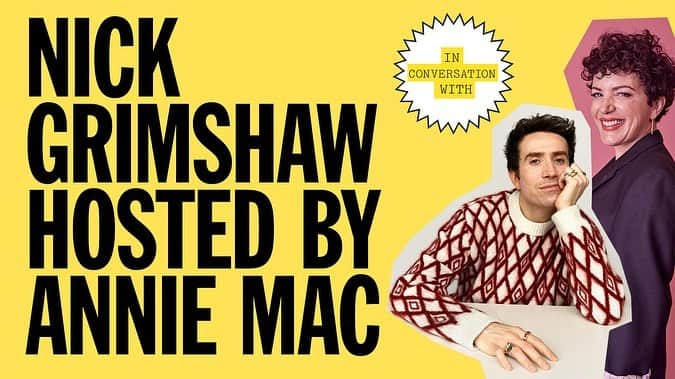 ニック・グリムショーのインスタグラム：「What you doing on Monday night? Wanna come see me talk about me? In honour of Soft Lad going into paperback I’ll be in conversation with @anniemacmanus (who I have met and can confirm is great). If you wanna come for a Monday night hang then the link is in my bio 📚 🍸 ✨」