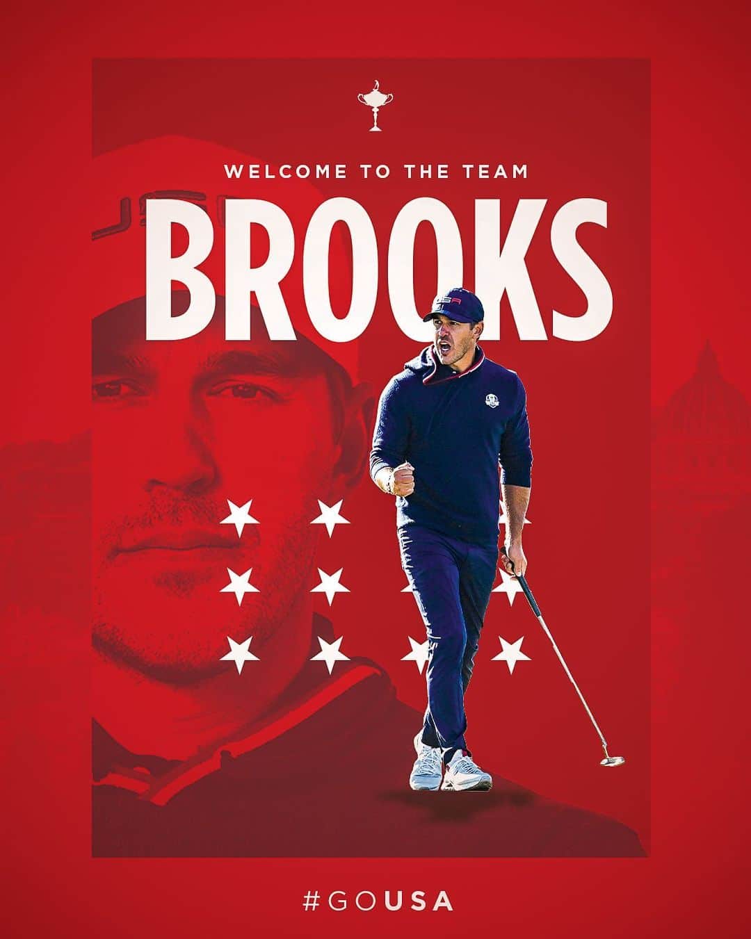 ブルックス・ケプカのインスタグラム：「Welcome to the team, @bkoepka 👊」