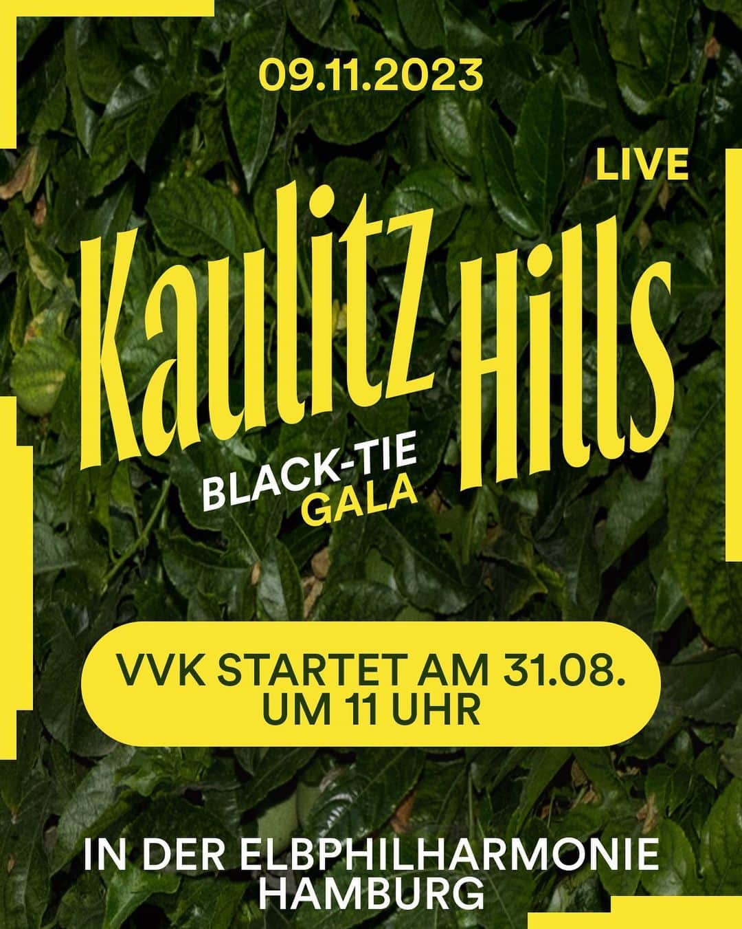 ビル・カウリッツのインスタグラム：「Es wird ernst: Tickets für die Kaulitz Hills Black-Tie Gala gibt es ab Donnerstag im Vorverkauf! 🎟 Checkt den Link in unserer Bio, wir drücken die Daumen! ✊ #KaulitzHills」