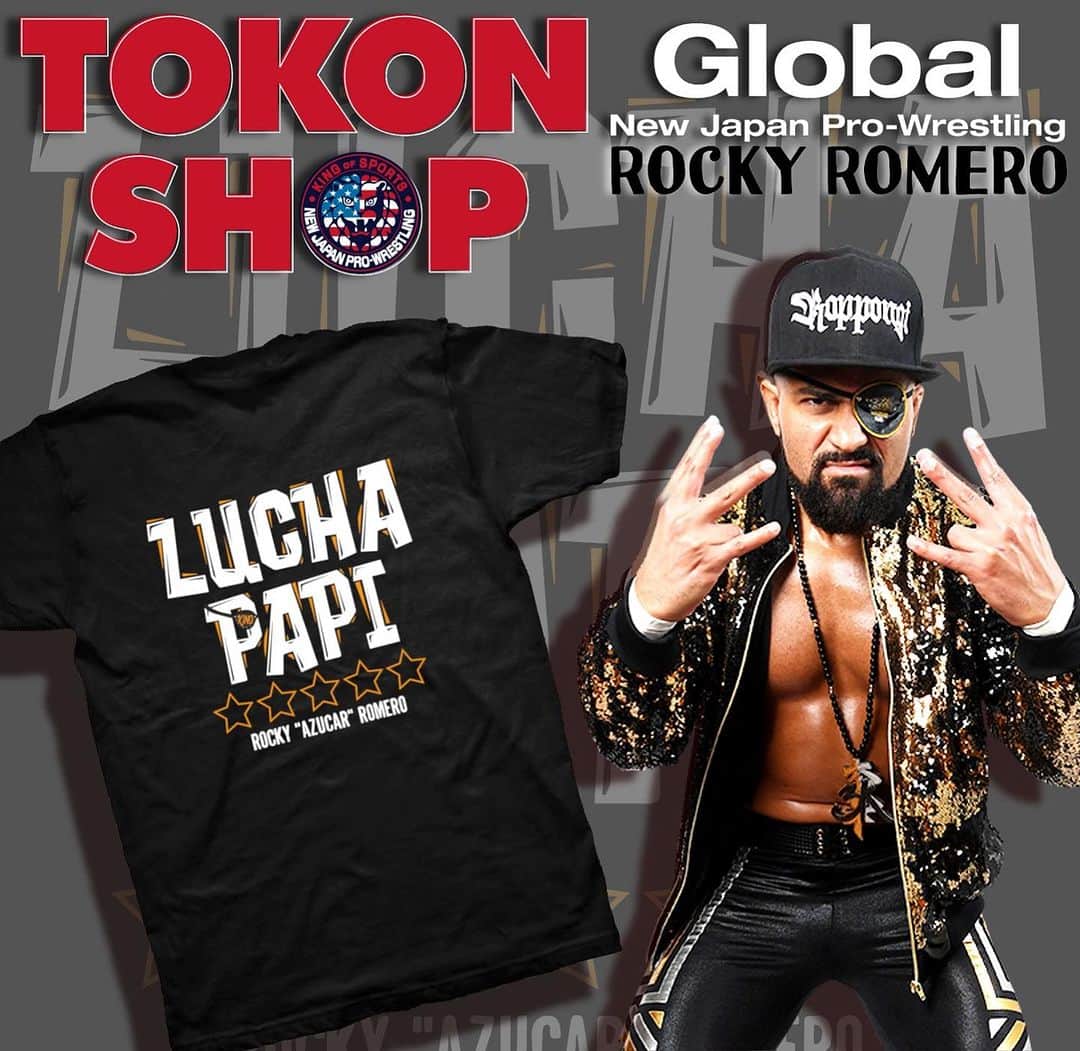 ロッキー・ロメロのインスタグラム：「Become a “Lucha Papi” and order now at @njpw_shop_global !!」