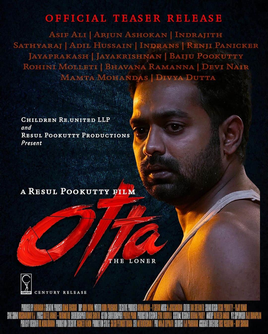 アミターブ・バッチャンのインスタグラム：「Here is the First Look Teaser/Theatrical of the film Otta, directed by Resul Pookutty.In cinemas-October,2023  *Link in Bio*  @resulpookutty @asifali @indrajith_s @arjun_ashokan @lenaasmagazine @_adilhussain @rohinimolleti @divyadutta25 @devinair08 @mjayachandranmusiczone @vijaykumarsound @Im_ziansreekanth @manjugopinathmanju @childrenreunitedindia @harneetkalrahariharan @simplyaayushi @childrenrullp @mamtamohan @hupmuthukr37774285 @asanisimaasa @devinair08 bhavana_ramanna37_official @actorjayaprakash.official  #OttaTheMovie #ResulPookutty #Sathyaraj #ResulPookuttyProductions #ChildrenReunitedLLP」