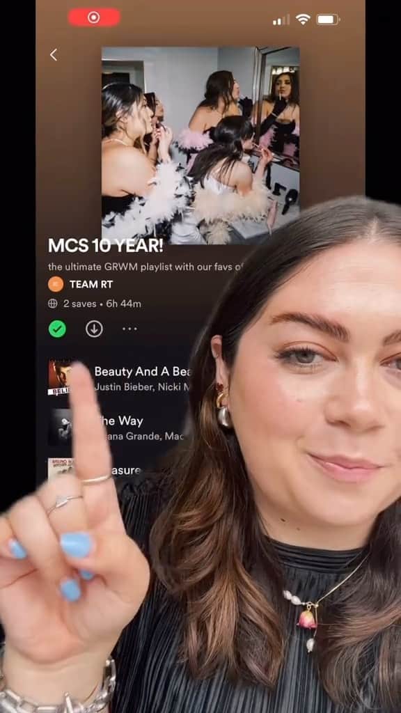 Real Techniquesのインスタグラム：「📢 the ultimate GRWM playlist 📢  10 years calls for a party and what’s a party with music? 🎶 Check out the MCS Anniversary playlist on Spotify with your favorite songs from the last decade!   PLAYLIST: https://open.spotify.com/playlist/4xFL0uhuIOdg6LVmzBIGCB?si=8FbVVv8PQTuv7zRzBAShpg」