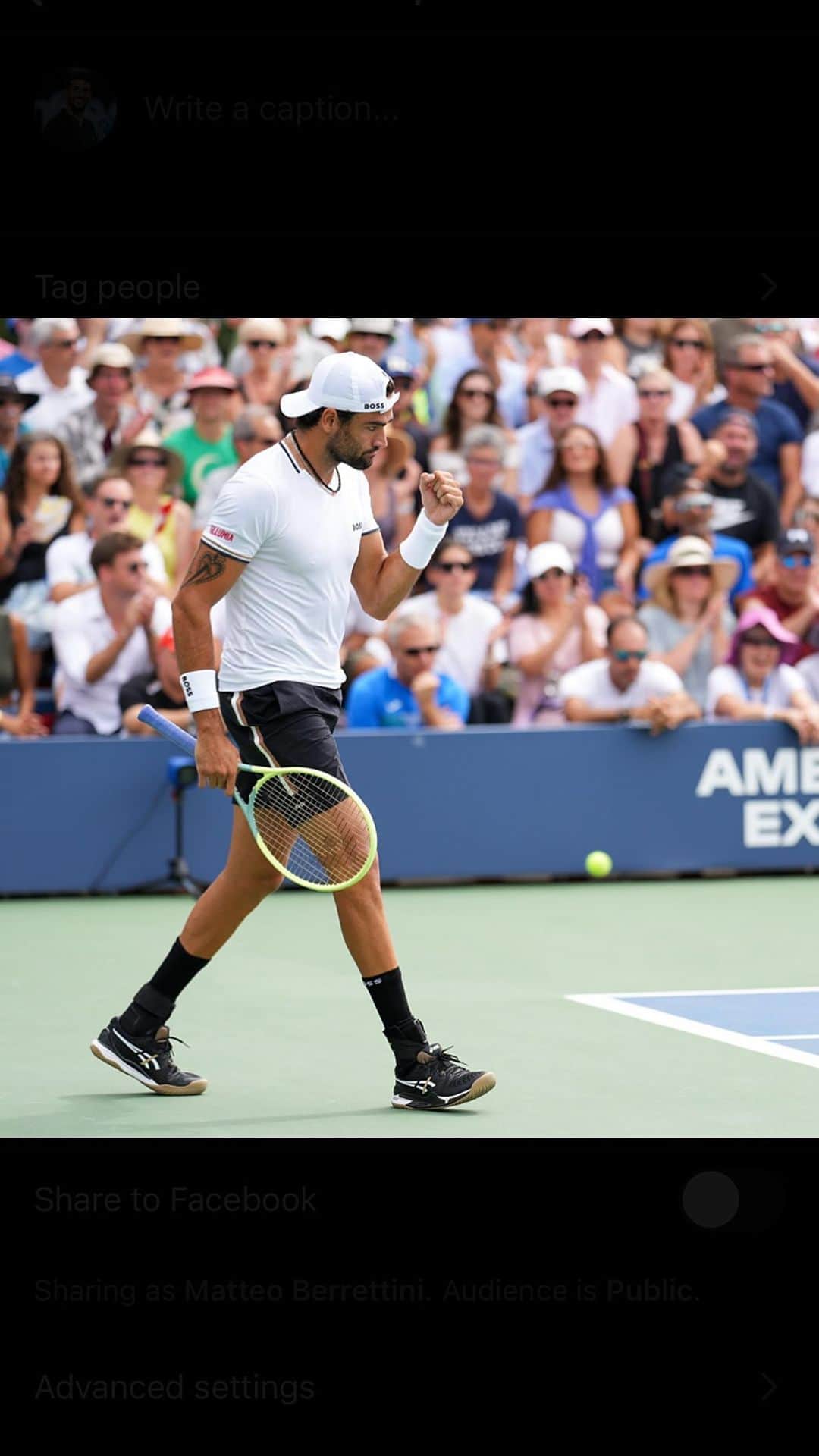 マッテオ・ベレッティーニのインスタグラム：「R1 💪🔨🎾🗽😄」