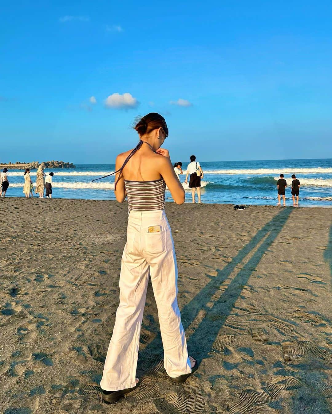 SAYUKAさんのインスタグラム写真 - (SAYUKAInstagram)「砂浜に白デニム🙅‍♀️」8月30日 16時04分 - sayumiso216