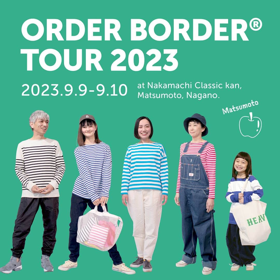 G.F.G.S.のインスタグラム：「ORDER BORDER TOUR 2023  長野県松本市で オーダーボーダー受注会を開催いたします。 @order_border_matsumoto  名古屋に引き続き、「ボーダーが好き！」という お客様の手で開催される受注会です。 ぜひアットホームな雰囲気の中でオーダーをお楽しみください◎  会場は松本城の麓、城下町の風情あふれる コミュニティスペース「中町・蔵シック館」  前半：9/9(土)-9/10(日) 後半：11/3(金祝)-11/5(日) と2期に分けて開催されます。  前半2日目の9/10(日)はG.F.G.S.代表も会場に立ち、 ORDER BORDERのご相談や製品についてのご説明をさせていただきます。  「G.F.G.S.って何？」 「ORDER BORDERをもっと知りたい」 「こんなボーダーが欲しいんだけど」 という疑問や意見を、この機会にぜひお話しください。 お客様のちょっとした一言が、 今後の企画や製品アイディアに繋がります！  そして、2回に分かれる松本の受注会は、シーズンカラーの切り替え時期とも重なります。 取り扱うシーズンカラーも、前半は'23シーズン、後半は後の投稿でお知らせする'24シーズンの新色お取り扱いとなる為、現行のシーズンカラーをお求めの方は前期の受注会にて実際にお手にとってご覧ください。  他、多数サンプルをご用意しております。 お近くにお住いの方、またそうでない人も観光も併せつつ 足を運んでいただけると嬉しいです。  ----- 5月の名古屋そして今回の長野松本、 ともに個人のお客様による受注会は、 お客様からのお問い合わせで始まったものです。  お店様・個人のお客様問わず 今後「受注会をしてみたい！」という方は organic-t@gfgs.netまでお気軽に、一度ご相談・お問い合わせください。  ―――――――――――  ORDER BORDER at MATSUMOTO  会場：中町・蔵シック館 〒390-0811 長野県松本市中央２丁目９−１５  日時： 2023年9月9・10日（1回目） 2023年11月3・4・5日（2回目）  時間： 9月9日　12:00〜21:00 9月10日　10:00〜19:00 11月3日　10:00〜21:00 11月4日　10:00〜21:00 11月5日　10:00〜19:00  ――――――――――― #gfgs #orderborder #長野 #松本市 #松本城 #蔵シック館 #手仕事 #丁寧な暮らし #衣食住 #セレクトショップ #ファッション #オーダー会 #ワードローブ #カスタム #セミオーダー #秋服 #冬服 #買い物 #選ぶ #着心地 #お出かけ #カジュアル #シンプル #カットソー #デイリーウェア #ボーダー #しましま #ボーダートップス」