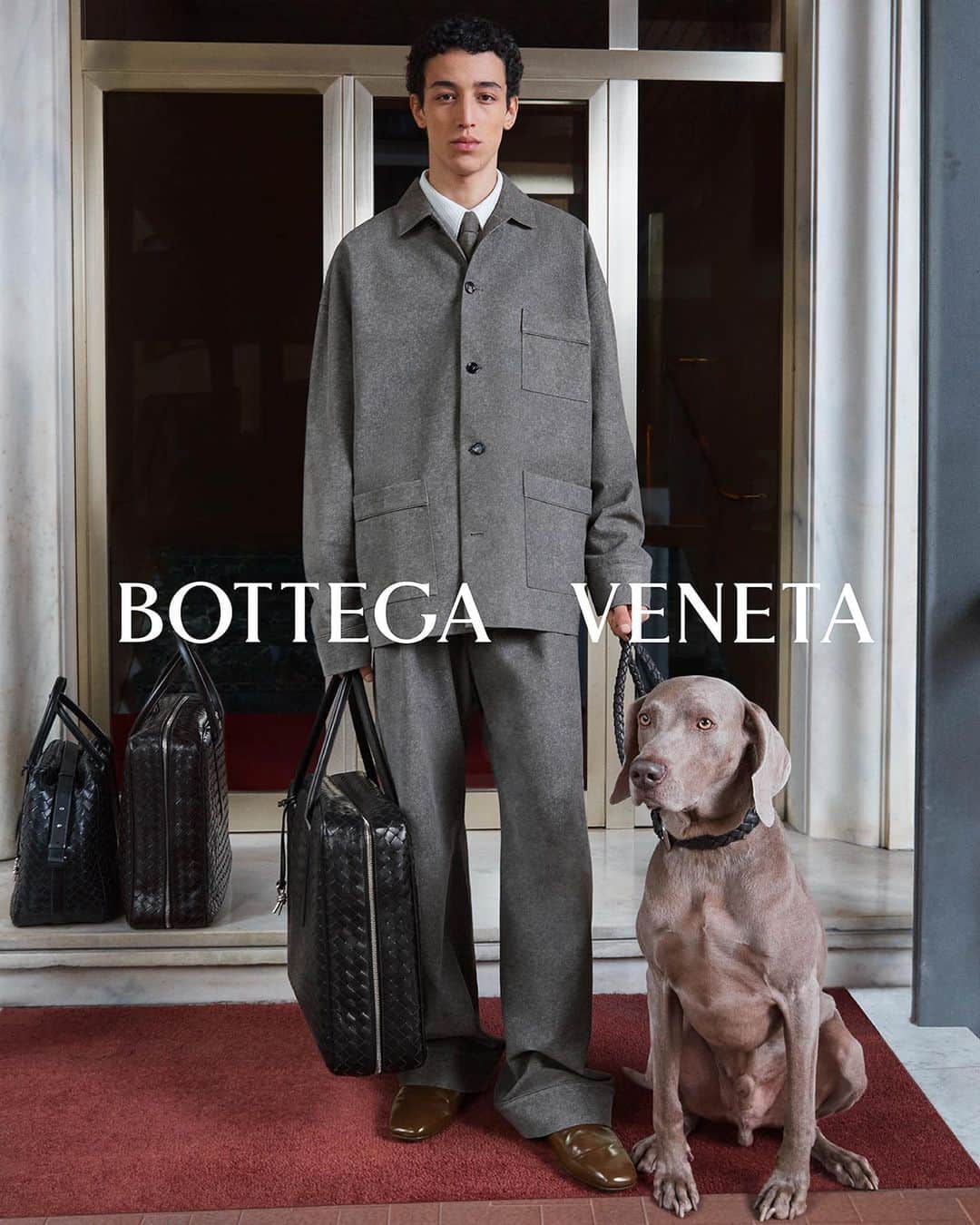 のインスタグラム：「BOTTEGA VENETAの2023 Winter Campaignが公開。詳細はMasteredにて✔︎  #bottegaveneta #campaign #photography #style #ボッテガヴェネタ #everythingmastered #🐶」