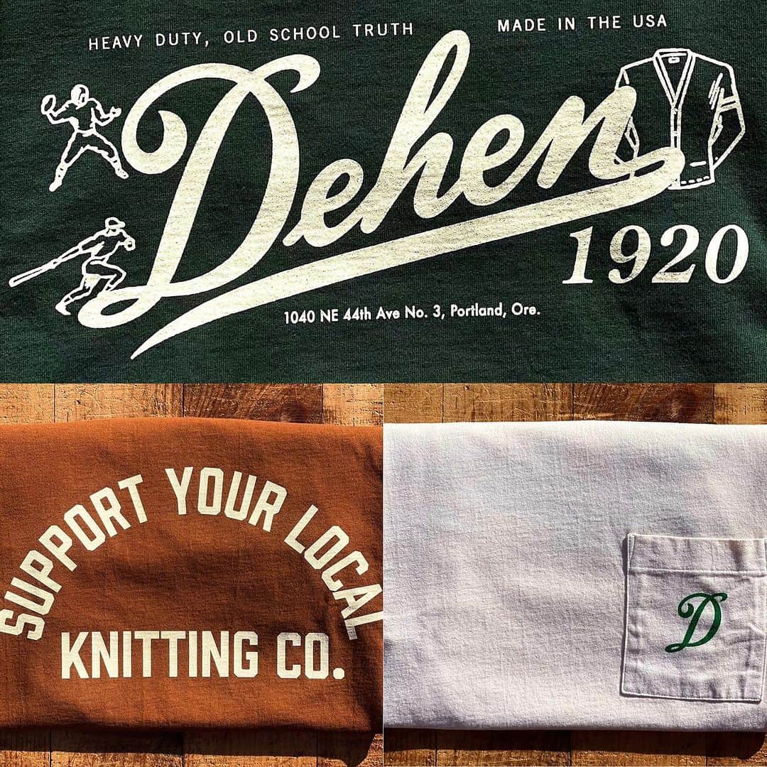 ウェスコさんのインスタグラム写真 - (ウェスコInstagram)「【Dehen Knitting Co.】 DEHENから2023年の新作TEEが届きました！  DEHENらしい、スポーツのグラフィックがプリントされたものや、頭文字の"D"を左胸に落とし込んだポケットT、"ブリッジ"をイメージしたサポートTなどデザインもさまざま。  本製品はWESCO JAPAN(大阪本店)、オンラインショップ、DEHEN JAPANにてお買い求め頂けます。  #dehen #dehen1920 #dehenjapan #tee #tshrit #since1920 #oregon #portland #madeinUSA🇺🇸 #osaka #wescojapan #tokyo #wescosetagaya」8月30日 12時51分 - wesco_japan