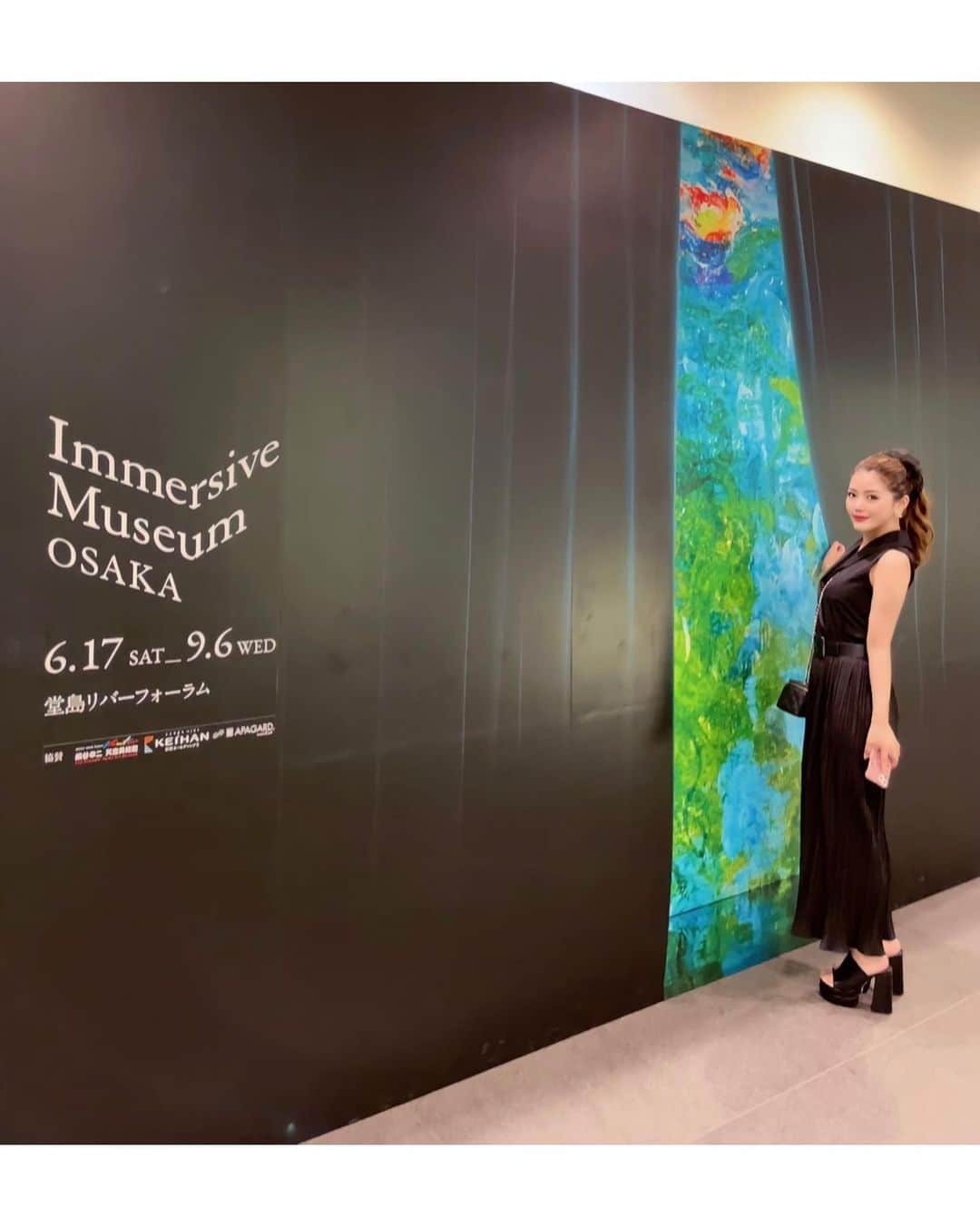 Hazukiのインスタグラム：「❤︎ Immersive Museum🖼️💚 in Osaka📍 . #immersivemuseum #モネ  #堂島リバーフォーラム フォーラム  #印象派 #印象派展」