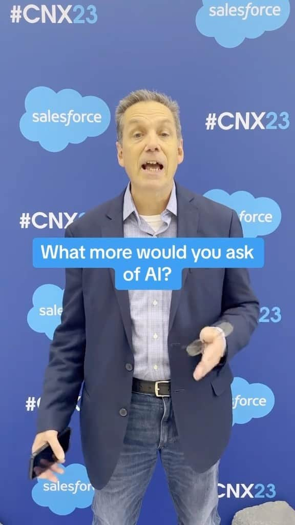 Salesforce のインスタグラム：「What would you ask more of from AI? 👀 Link in bio. #AskMoreOfAI」