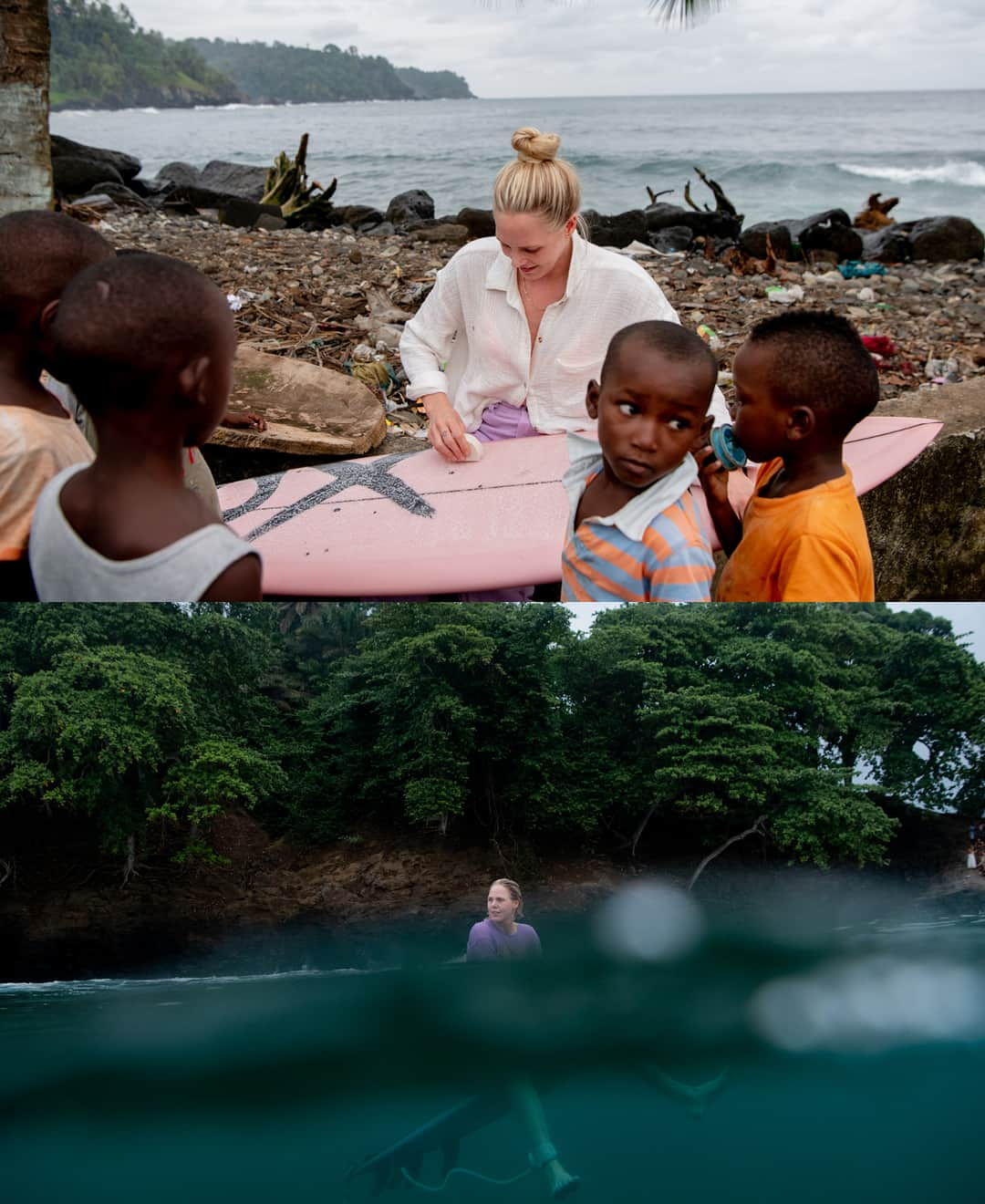 BILLABONG WOMENSさんのインスタグラム写真 - (BILLABONG WOMENSInstagram)「São Tomé is a place that surprises you. Sometimes, it challenges you. Mostly though, it charms you. The friendly faces that appeared to cheer on every playful surf, the meals we shared and the homes we were welcomed into—each of these moments added to the joy of experiencing firsthand, a blossoming surf community and culture. @lauraenever #KnowTheFeeling」8月31日 2時00分 - billabongwomens