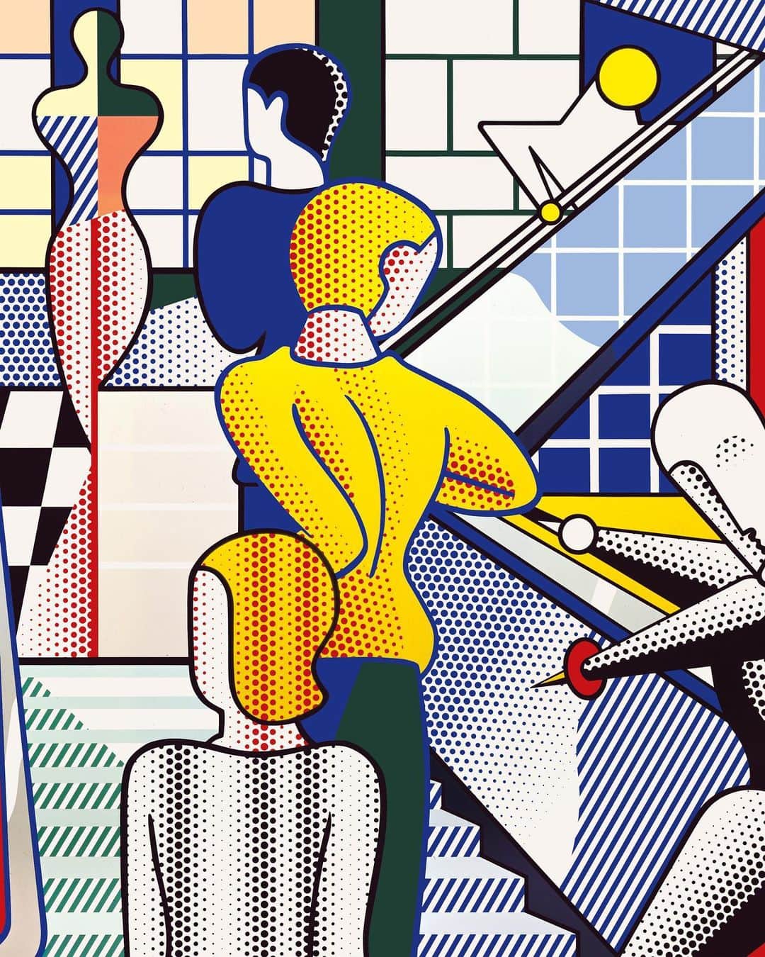 ガゴシアン・ギャラリーさんのインスタグラム写真 - (ガゴシアン・ギャラリーInstagram)「Bob Adelman: “Why mural painting?” Roy Lichtenstein: “For the pleasure of the dance.”  Gagosian is pleased to announce the installation of Roy Lichtenstein’s “Bauhaus Stairway Mural,” which will be on view from September 9 in the gallery at 555 West 24th Street, New York. Measuring more than 26 feet tall, the oil-and-Magna-on-canvas work pays homage to German abstract artist Oskar Schlemmer (1888–1943) and his painting “Bauhaustreppe” (“Bauhaus Stairway,” 1932). __________ #RoyLichtenstein #Gagosian  Roy Lichtenstein, “Bauhaus Stairway Mural,” 1989 (detail) © Estate of Roy Lichtenstein. Photo: Jaimie Park」8月31日 2時10分 - gagosian