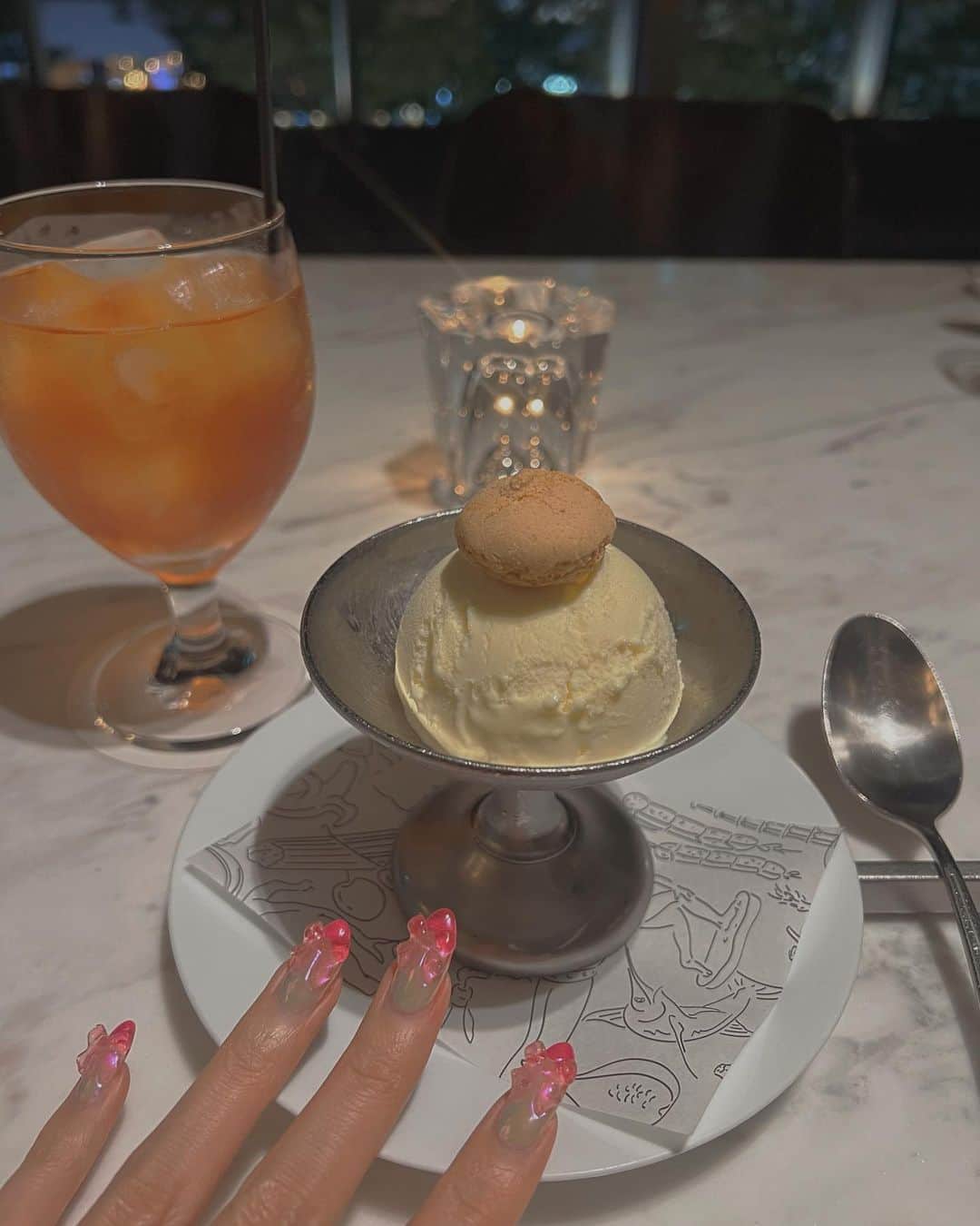 梅村実帆のインスタグラム：「久々のコースdinner🍷✨✨✨ 全てが美味しくて幸せな夜でした🌛 @fratelliparadisojapan  #pr」