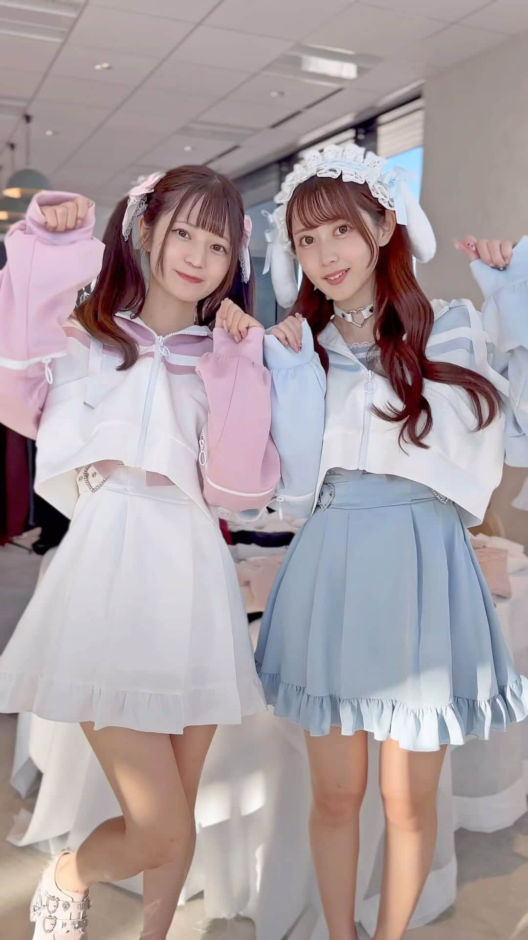 眞白ありすのインスタグラム：「全部ディアマイさんのお洋服です🎀 かんちゃんが一緒に着てくれました🫶 大きいサイズまであるの凄すぎますね🥹✨  #ディアマイ界隈　#量産型コーデ #量産型ヲタク #量産型女子 #ディアマイラブ」