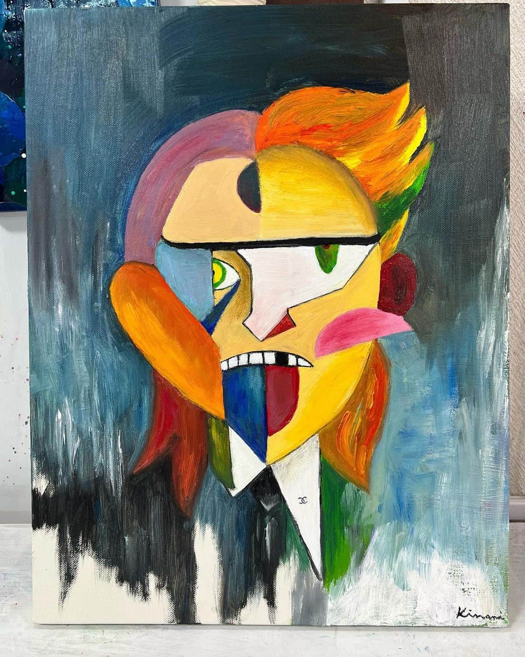 木南晴夏のインスタグラム：「#cubism #kristenstewart  love…xxx」