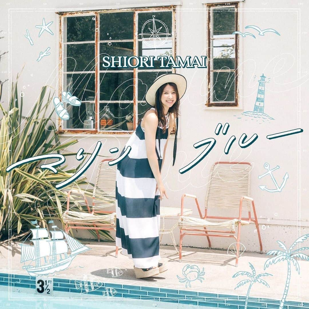 玉井詩織のインスタグラム：「💙告知💙  本日8月30日(水)19:30〜 #SHIORITAMAI12COLORS の8月曲『マリンブルー』を提供してくださったmiwaさん @miwa_official_38 と一緒にインスタライブをします🧡  miwaちゃんとお話しできるのとっても楽しみ☺️ ぜひ見てくださいねー！🌴  そして『マリンブルー』絶賛配信中です💙 こちらもぜひ！たくさん聴いてください！😊  #SHIORITAMAI12COLORS #マリンブルー」