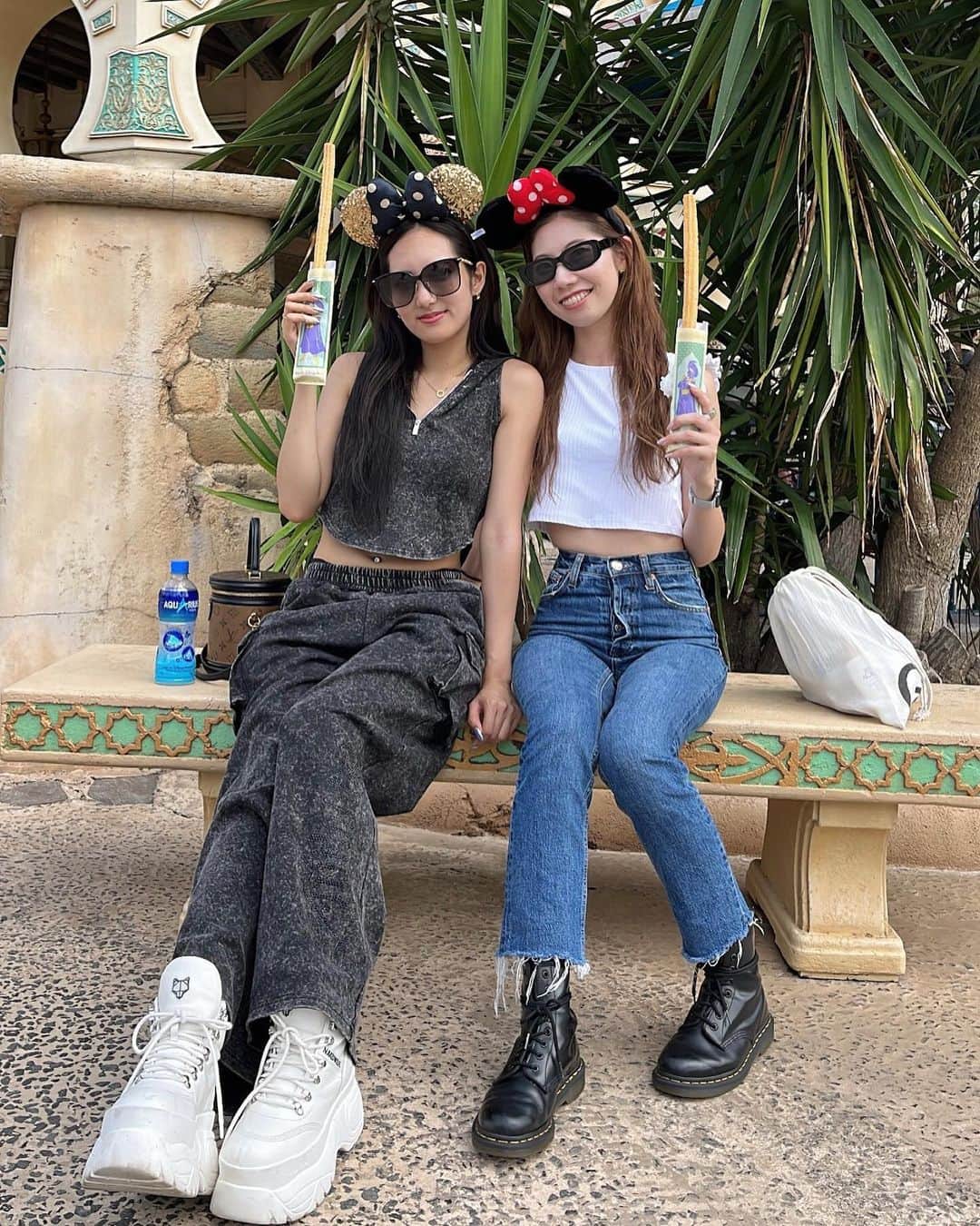 らんのインスタグラム：「🐭☀️⚡️☔️💦 . #disney」