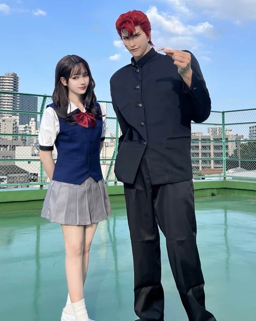 のインスタグラム：「体でかくしといた🦧  晴子さん:ゆきしろさん #cosplay #cosplayer #slamdunkcosplay  #slamdunk #スラムダンクコスプレ #桜木花道コスプレ #sakuragihanamichicosplay」