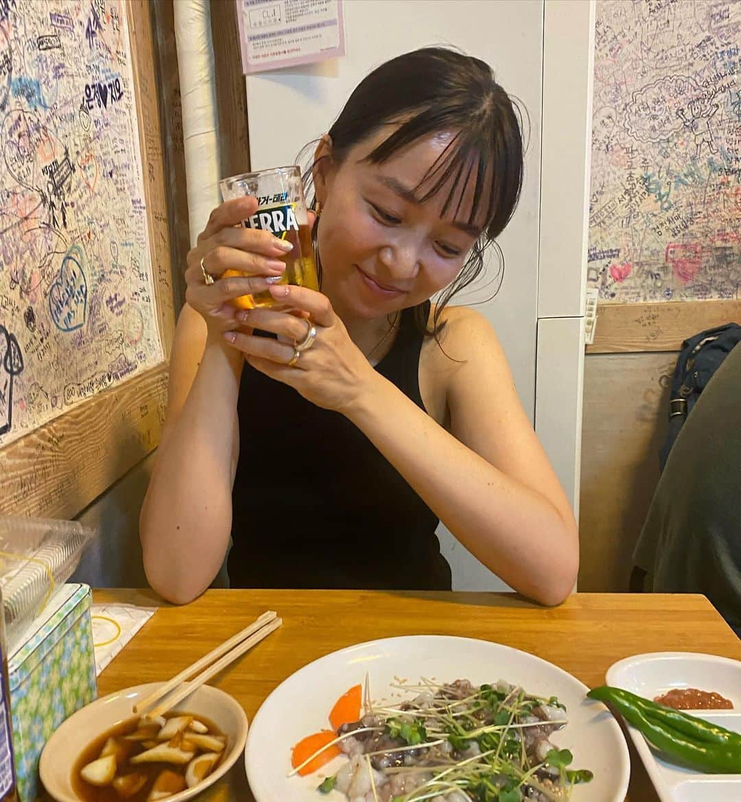 金子渚さんのインスタグラム写真 - (金子渚Instagram)「広蔵市場も初めてだったけど盛り上がり最高🐙」8月30日 19時47分 - nagisakaneko